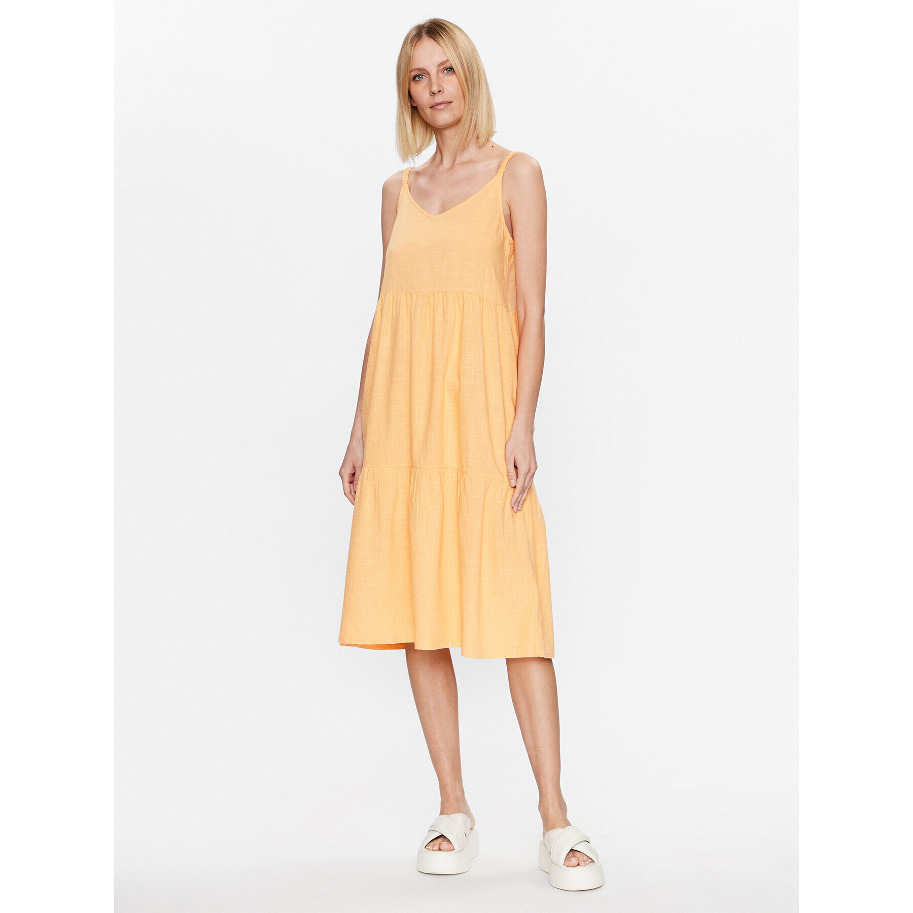 Roxy Лятна рокля ERJWD03699 Оранжев Regular Fit - Pepit.bg
