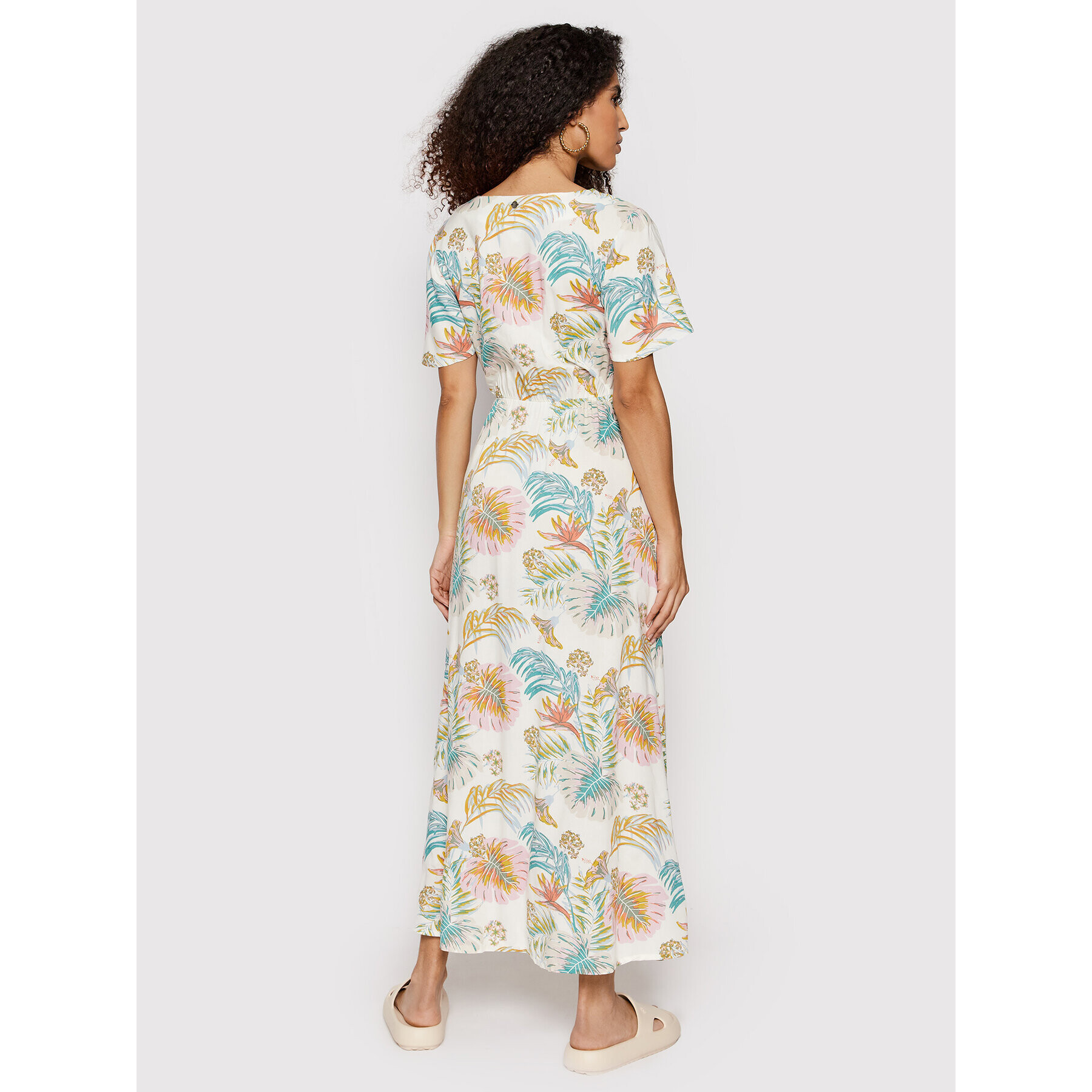 Roxy Лятна рокля Girly Community ERJWD03633 Бял Regular Fit - Pepit.bg