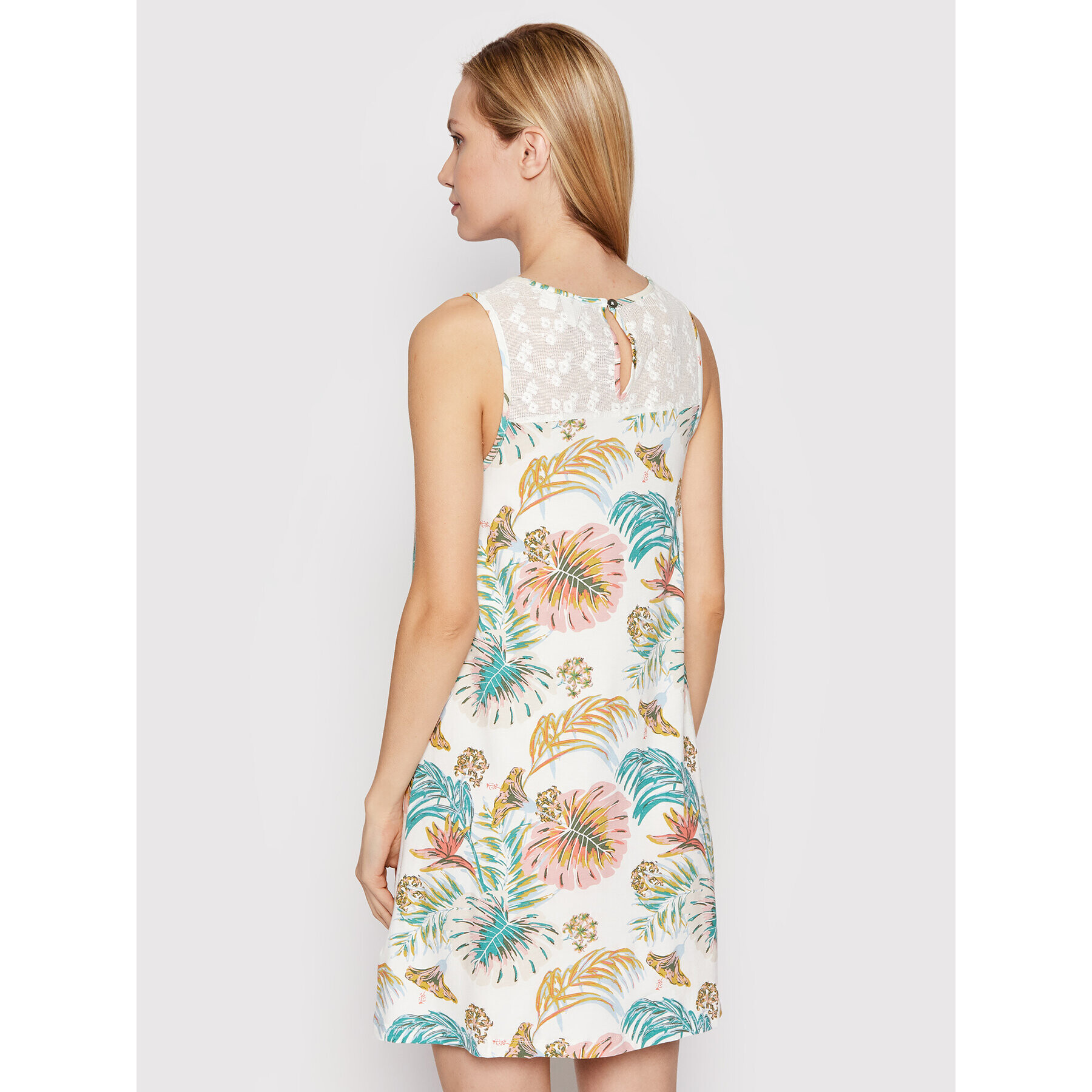 Roxy Лятна рокля Paradise Isle ERJKD03387 Бял Regular Fit - Pepit.bg