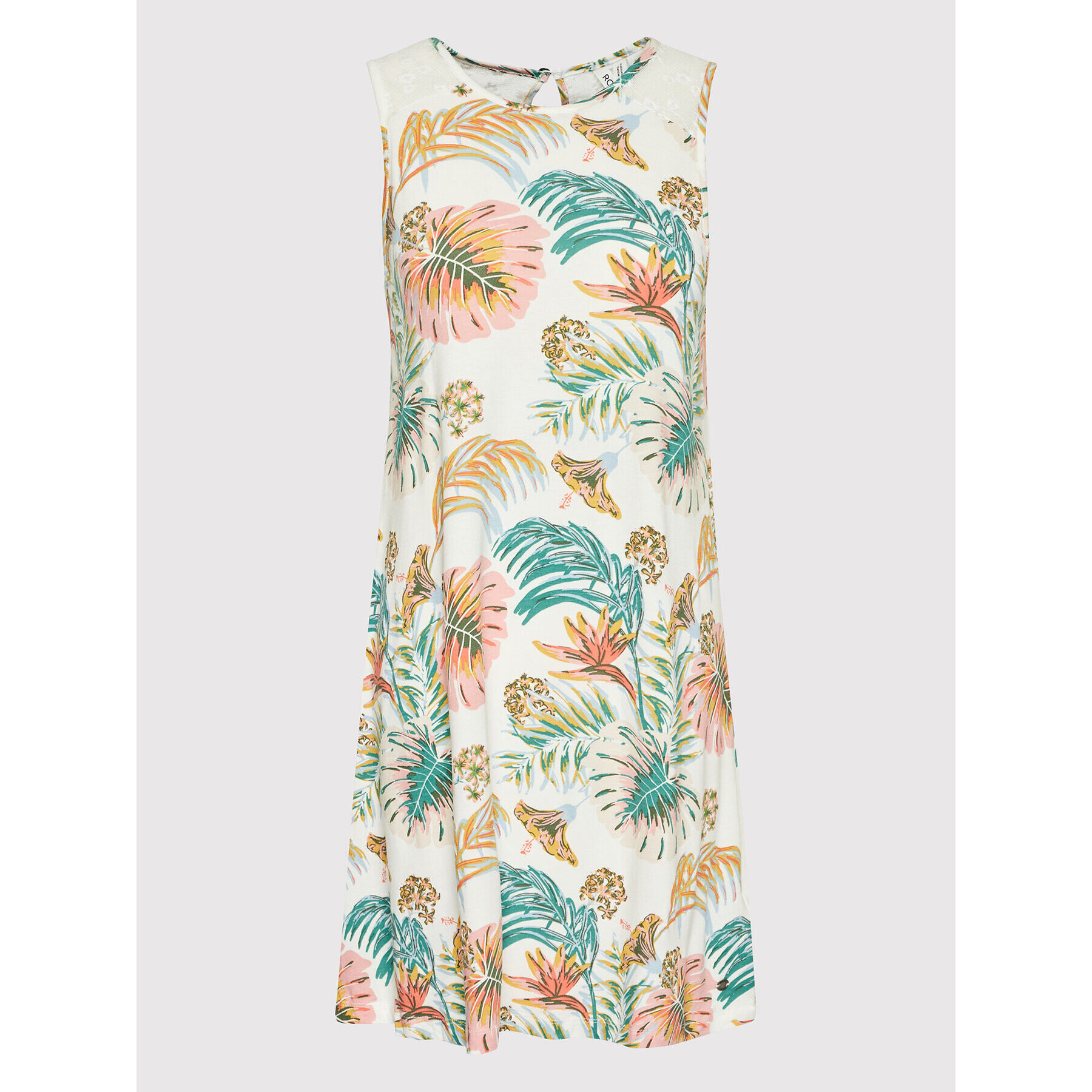 Roxy Лятна рокля Paradise Isle ERJKD03387 Бял Regular Fit - Pepit.bg