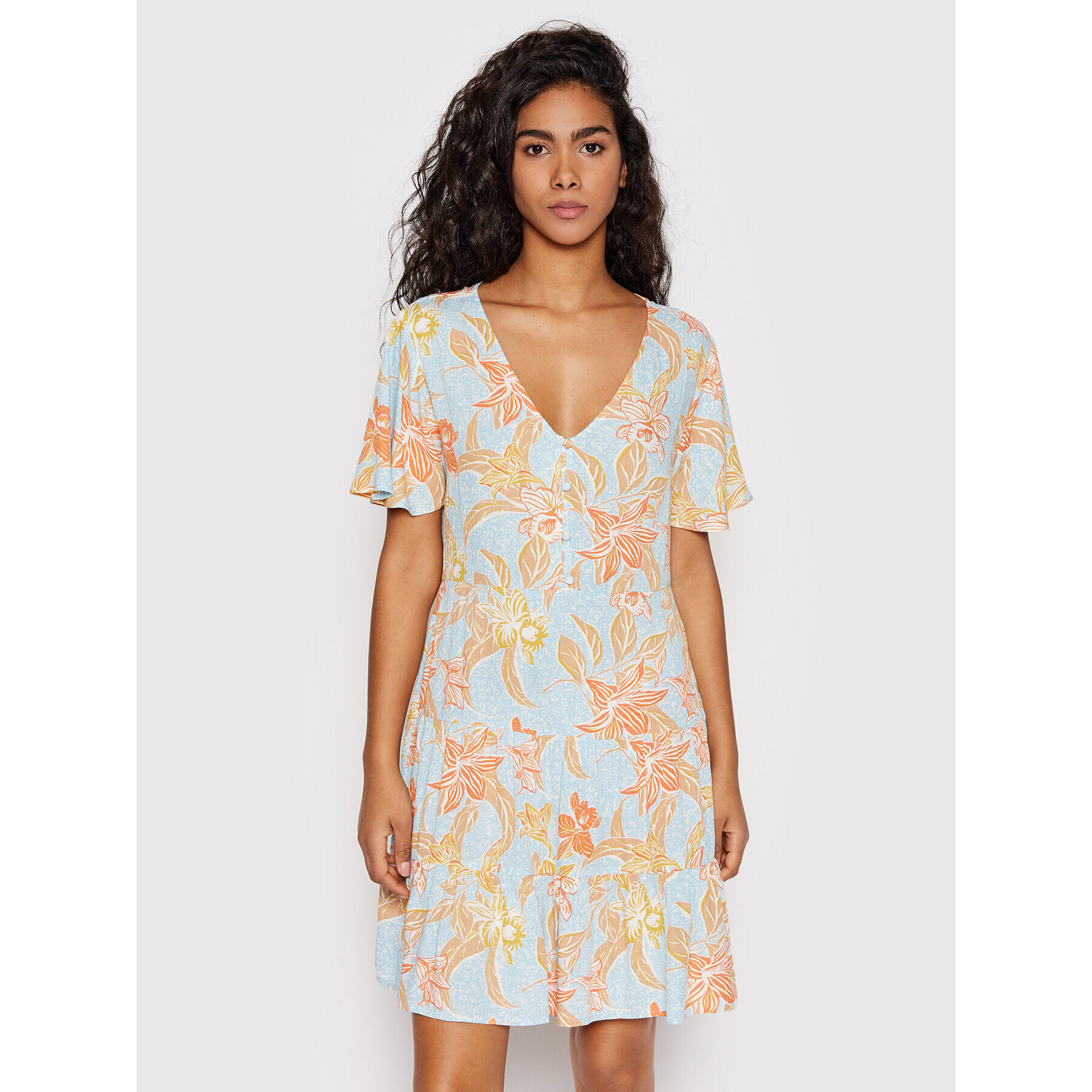 Roxy Лятна рокля Sunny Summer ERJWD03631 Син Regular Fit - Pepit.bg