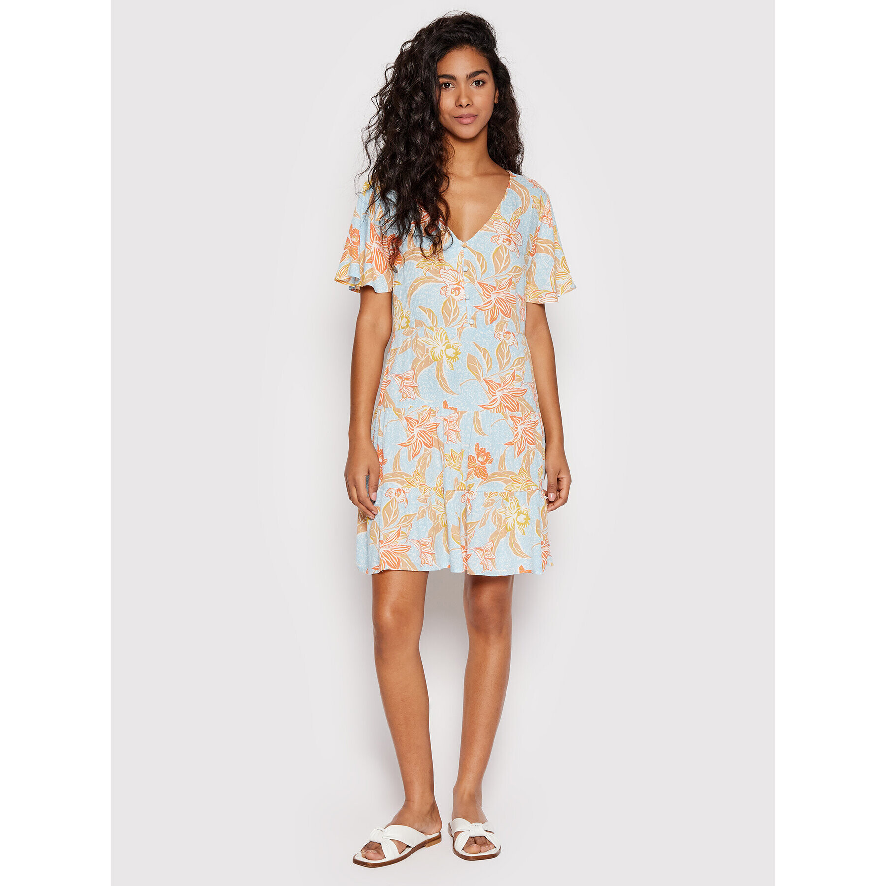 Roxy Лятна рокля Sunny Summer ERJWD03631 Син Regular Fit - Pepit.bg