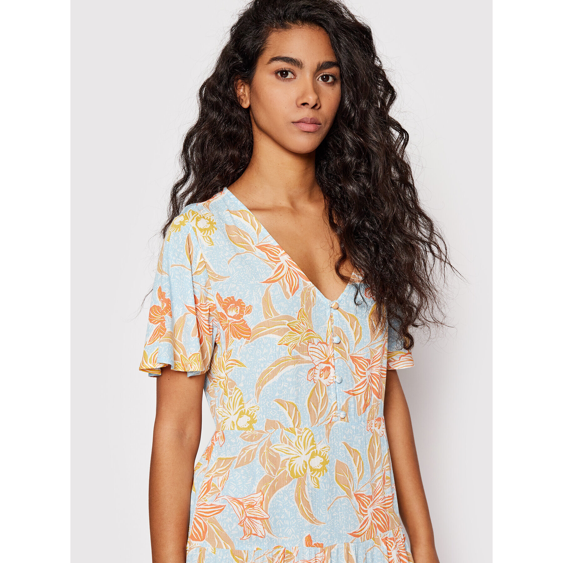 Roxy Лятна рокля Sunny Summer ERJWD03631 Син Regular Fit - Pepit.bg