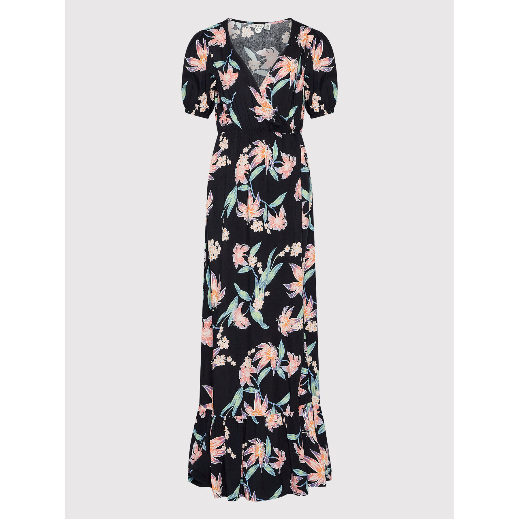 Roxy Лятна рокля Slow Down Time ERJWD03659 Черен Regular Fit - Pepit.bg
