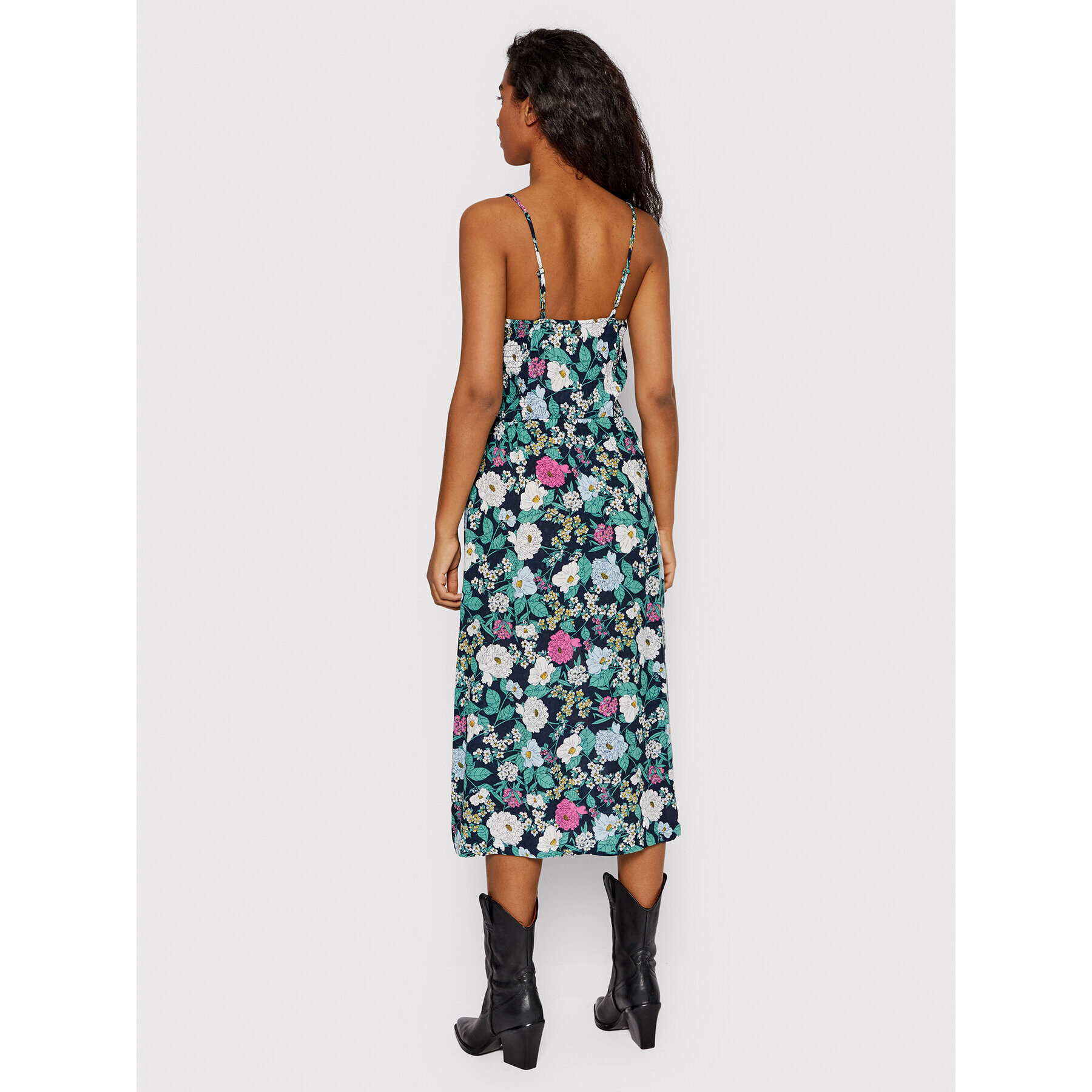 Roxy Лятна рокля Strappy ERJWD03620 Зелен Regular Fit - Pepit.bg