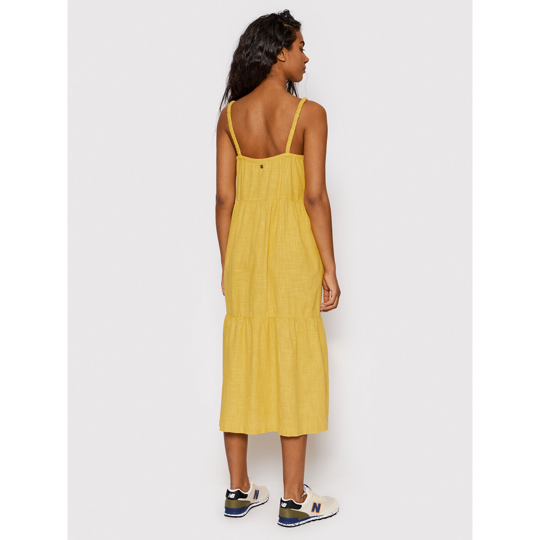 Roxy Лятна рокля Waiting Line ERJWD03610 Жълт Regular Fit - Pepit.bg