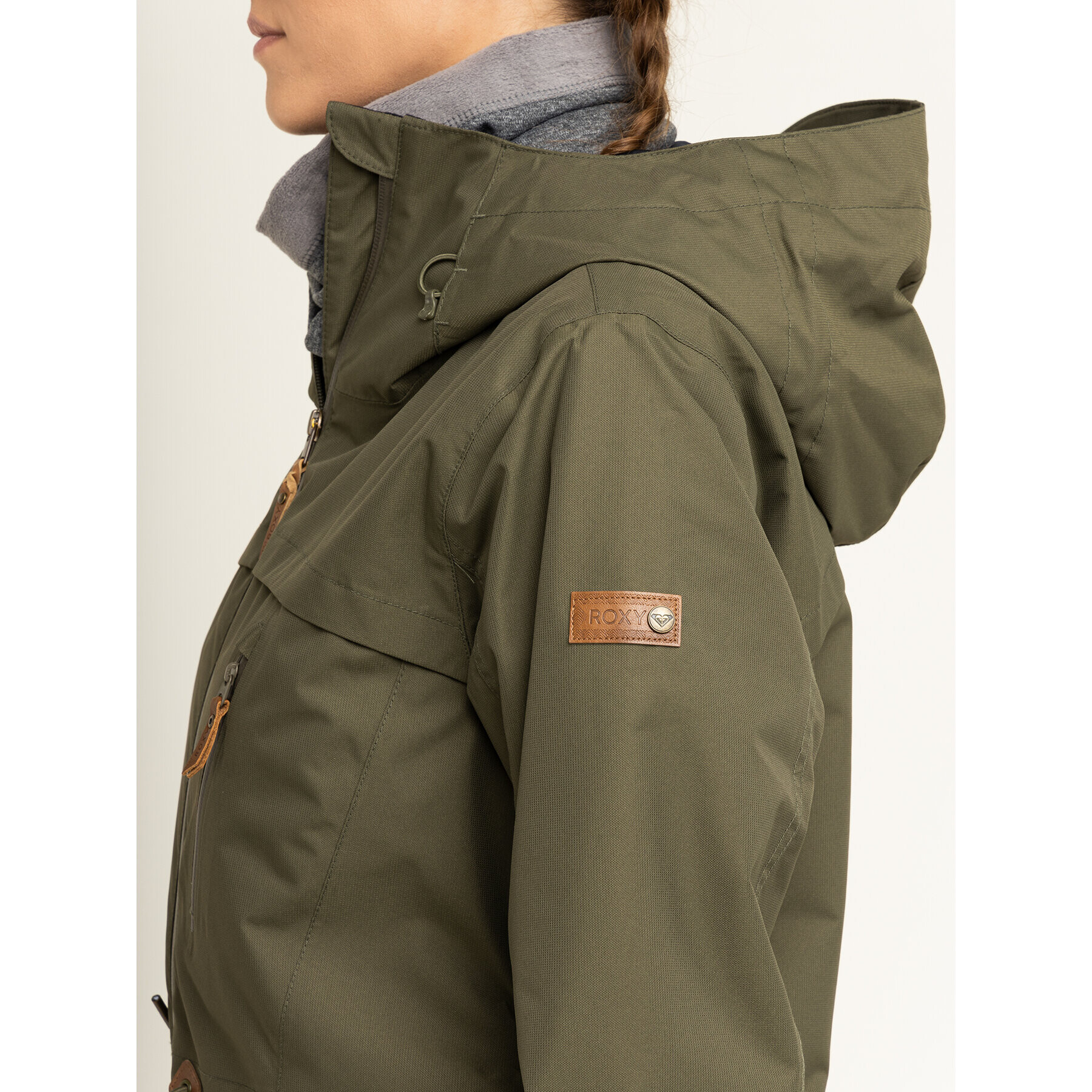 Roxy Парка Stated ERJTJ03225 Зелен Long Fit - Pepit.bg
