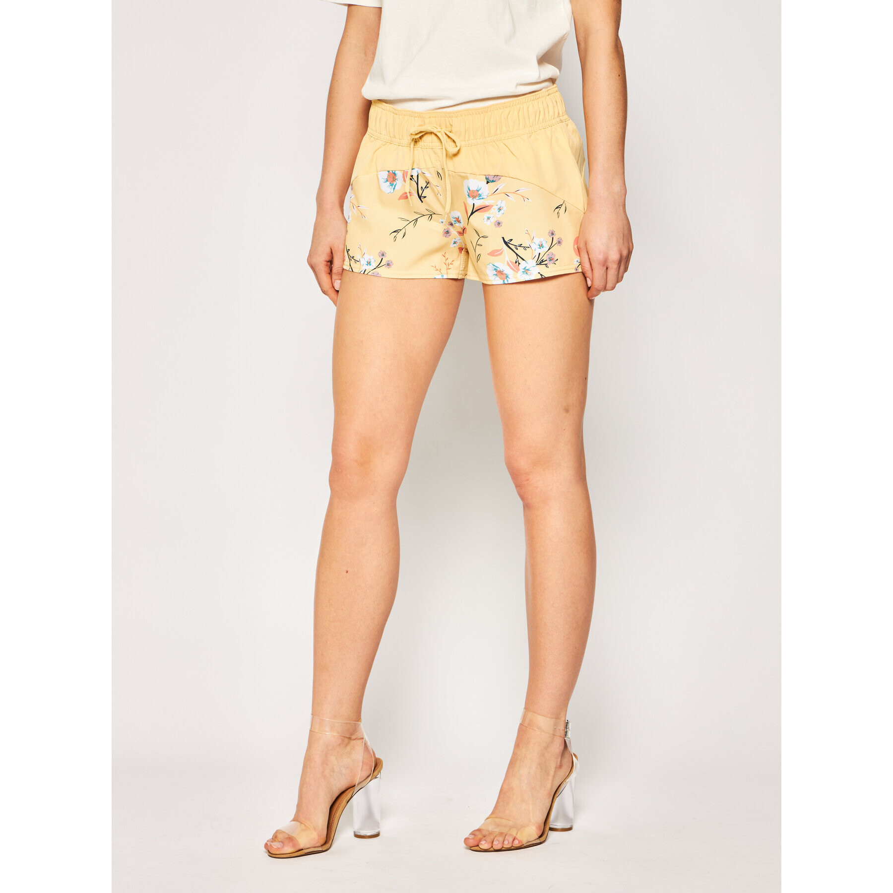Roxy Плажни шорти Catch A Wave ERJBS03154 Жълт Regular Fit - Pepit.bg