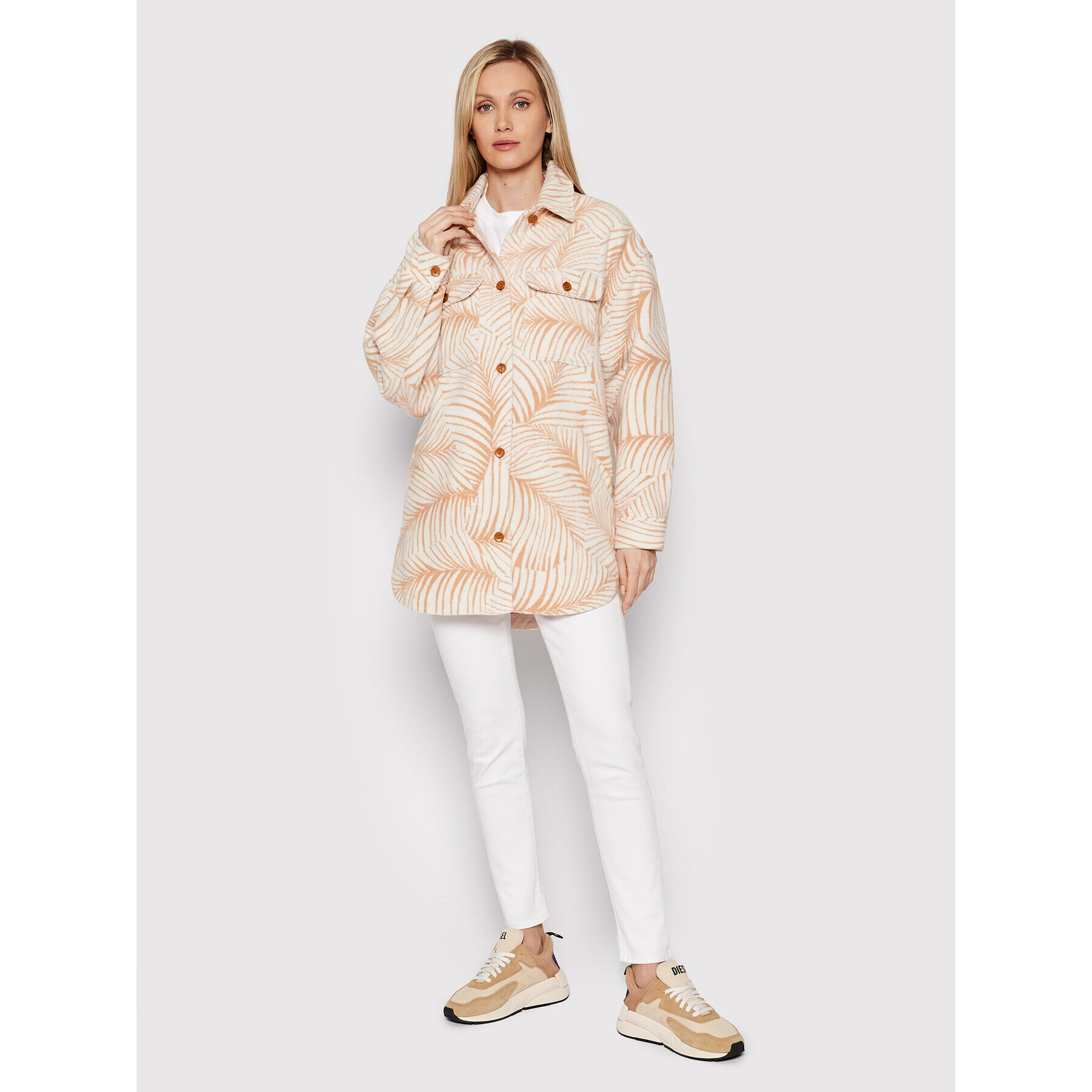 Roxy Преходно яке Sound Of The Sea ERJJK03477 Бежов Relaxed Fit - Pepit.bg