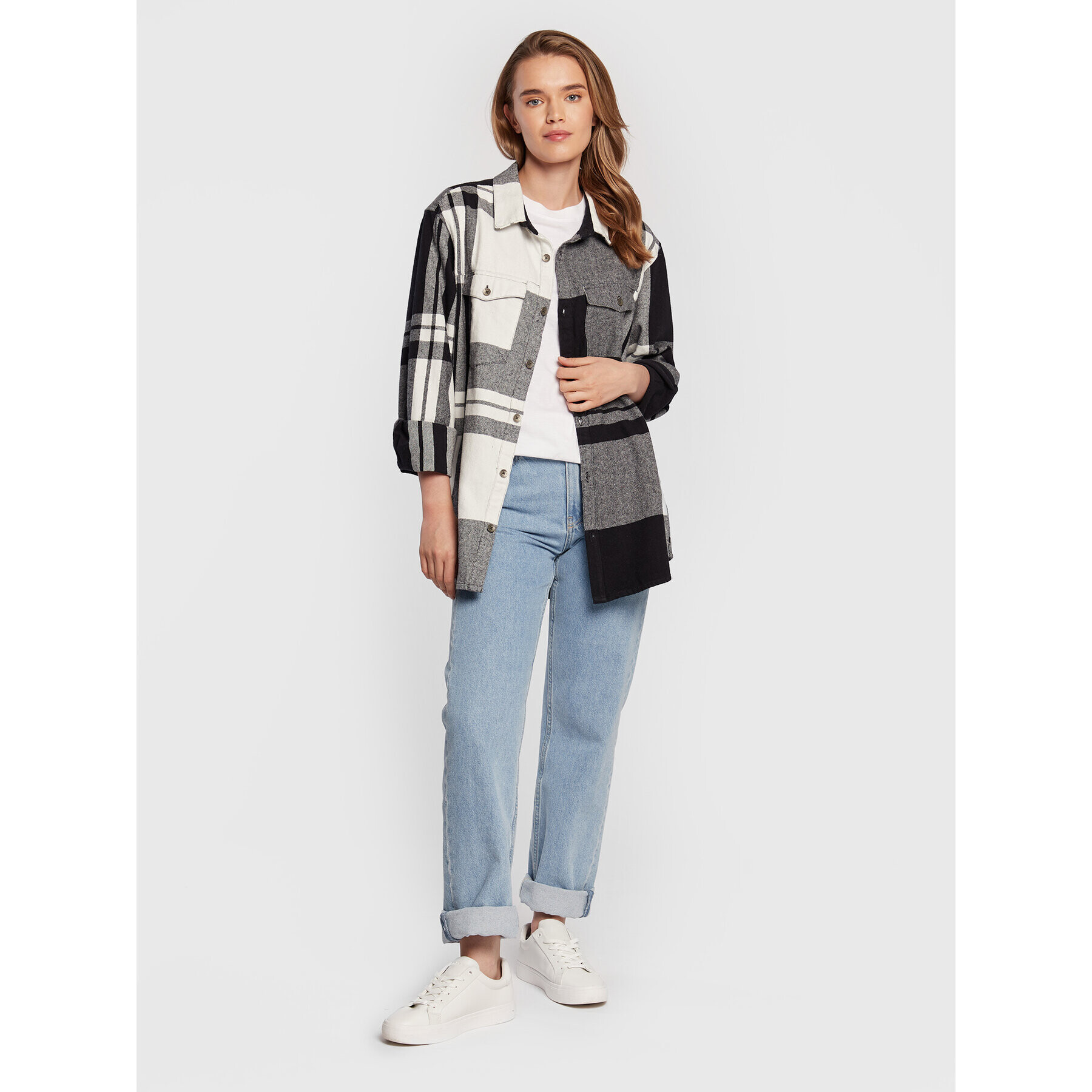 Roxy Риза Let It Go Flannel ARJWT03296 Сив Boyfriend Fit - Pepit.bg