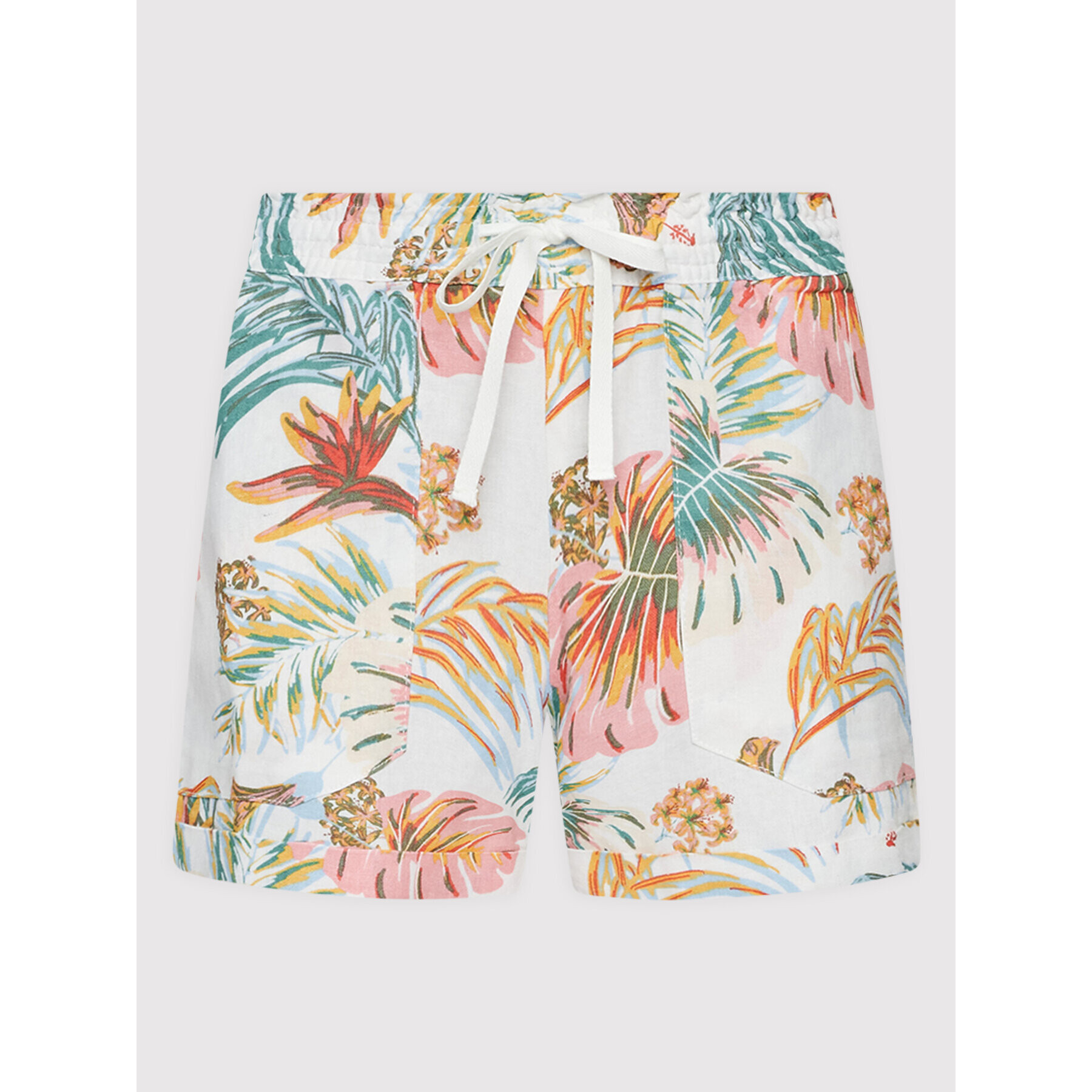 Roxy Шорти от плат Another Kiss Printed ERJNS03373 Бял Regular Fit - Pepit.bg
