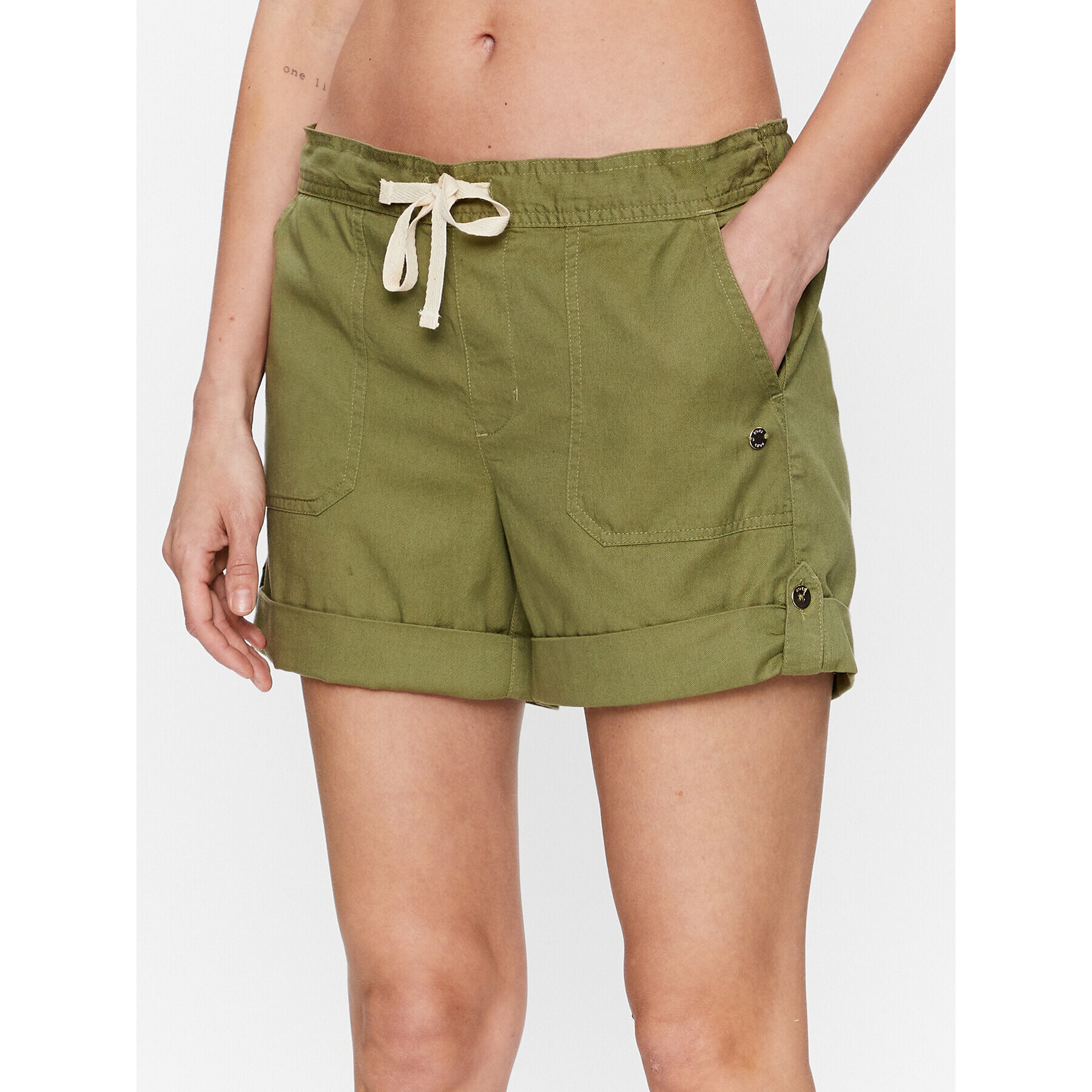 Roxy Шорти от плат Life Is Sweeter ERJNS03389 Зелен Regular Fit - Pepit.bg