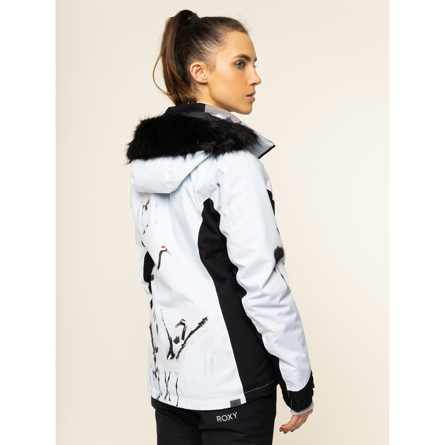 Roxy Скиорско яке Jet Ski ERJTJ03218 Бял Slim Fit - Pepit.bg