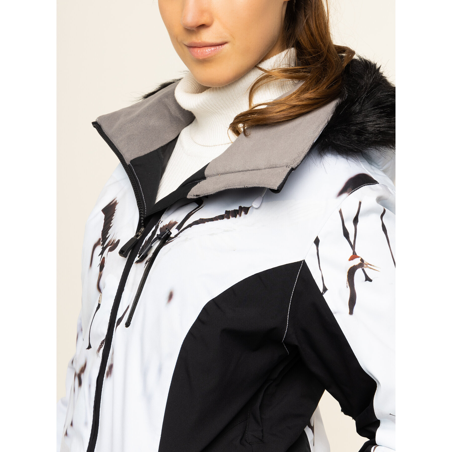Roxy Скиорско яке Jet Ski ERJTJ03218 Бял Slim Fit - Pepit.bg
