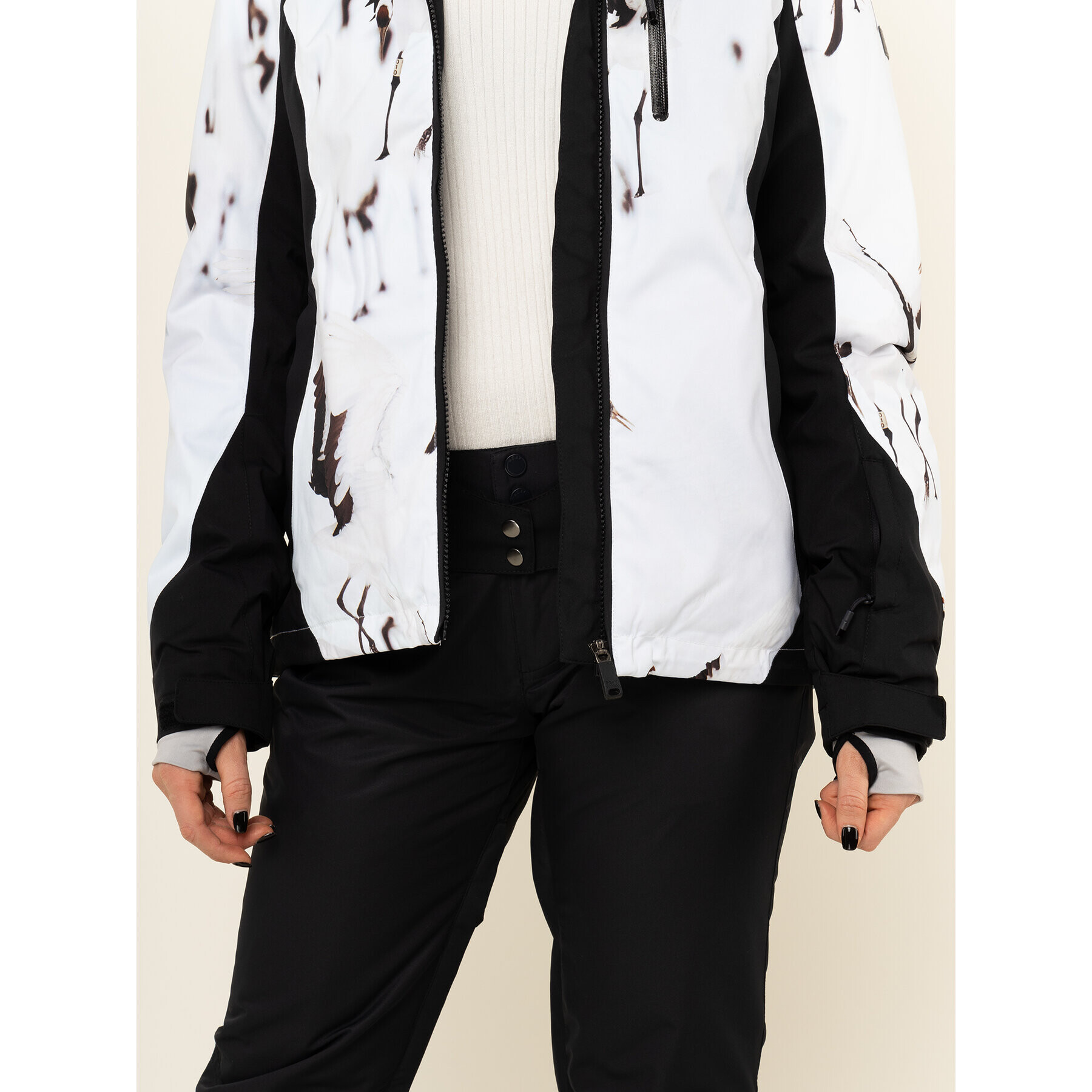 Roxy Скиорско яке Jet Ski ERJTJ03218 Бял Slim Fit - Pepit.bg