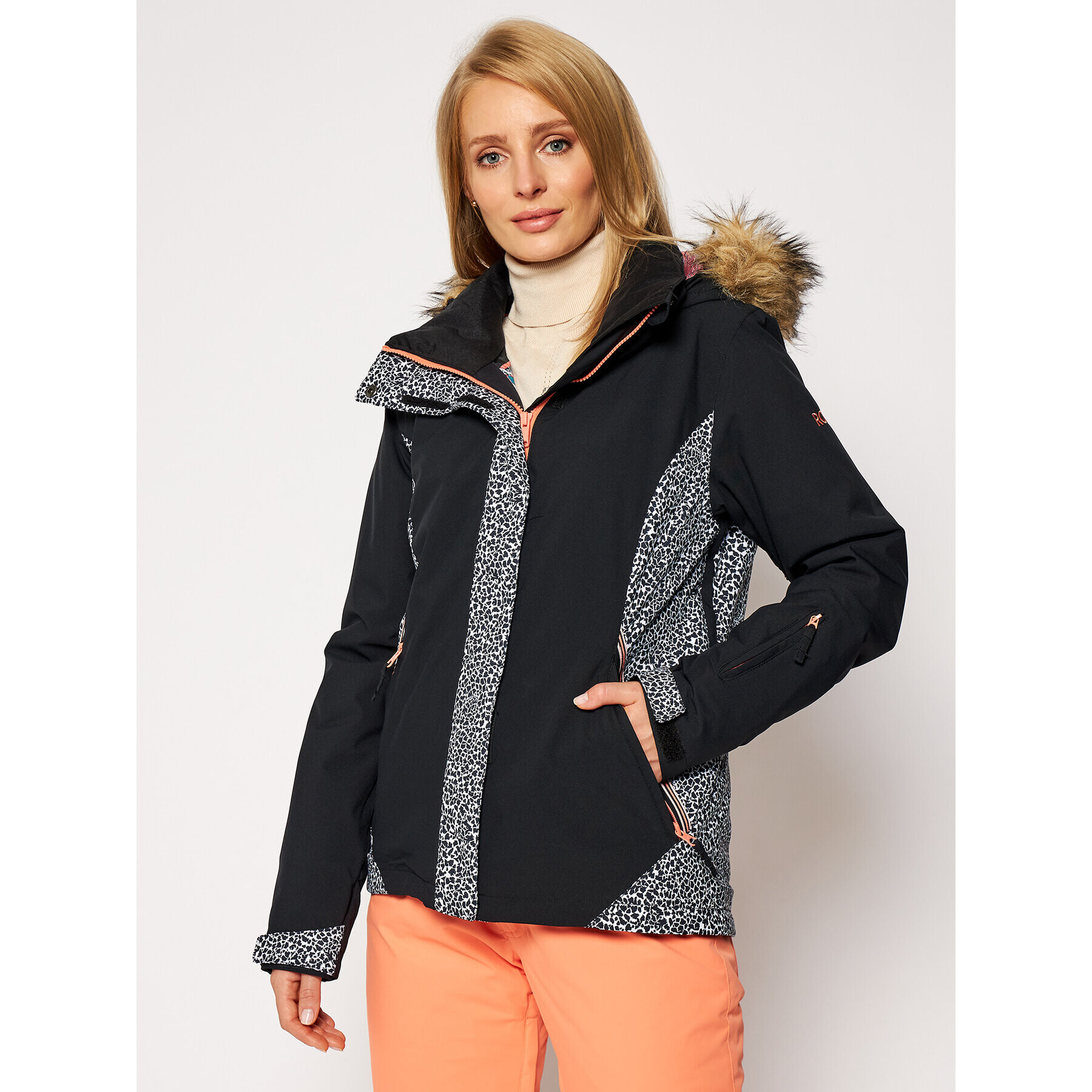 Roxy Скиорско яке Jet ERJTJ03265 Черен Slim Fit - Pepit.bg