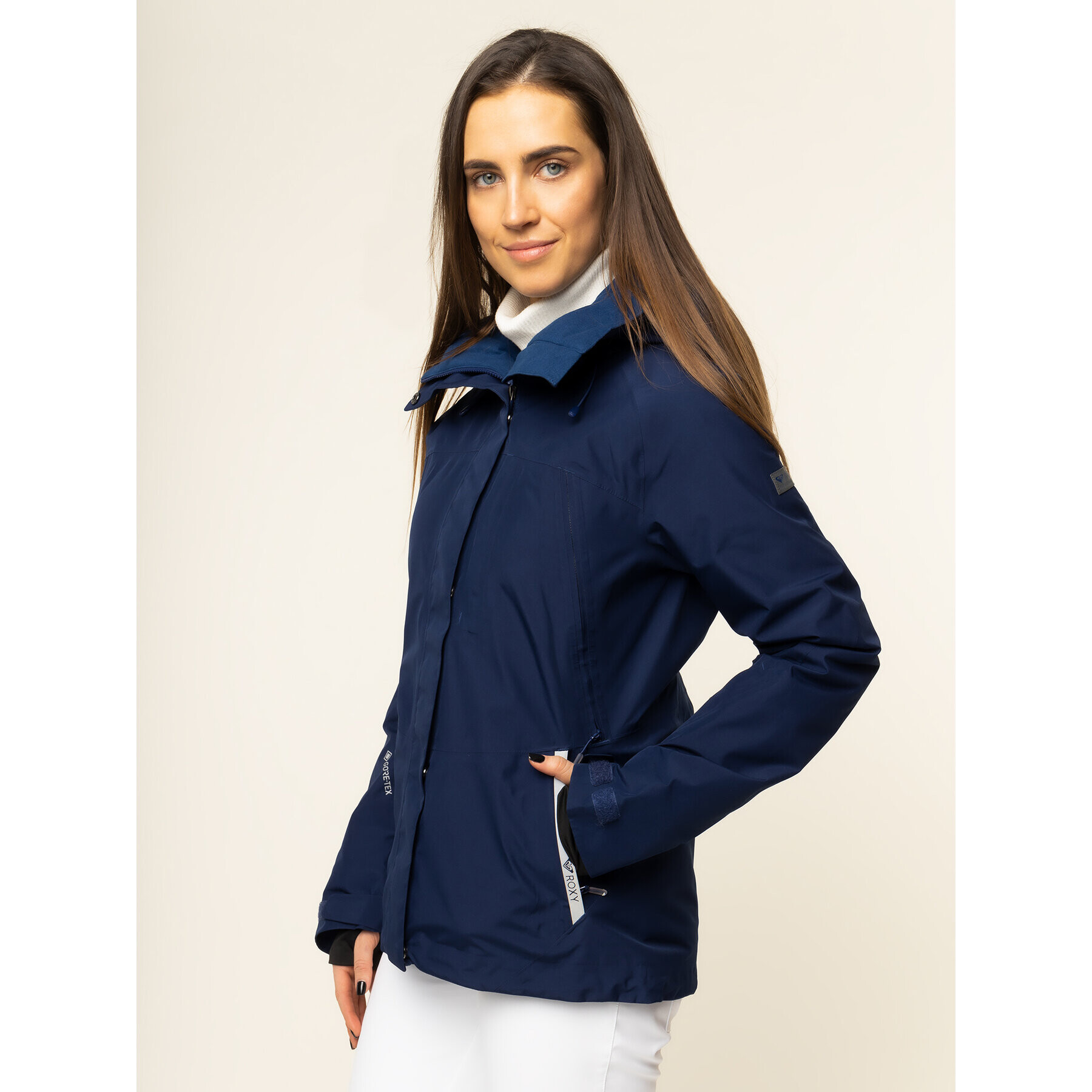 Roxy Сноуборд яке Wilder ERJTJ03213 Тъмносин Short Fit - Pepit.bg