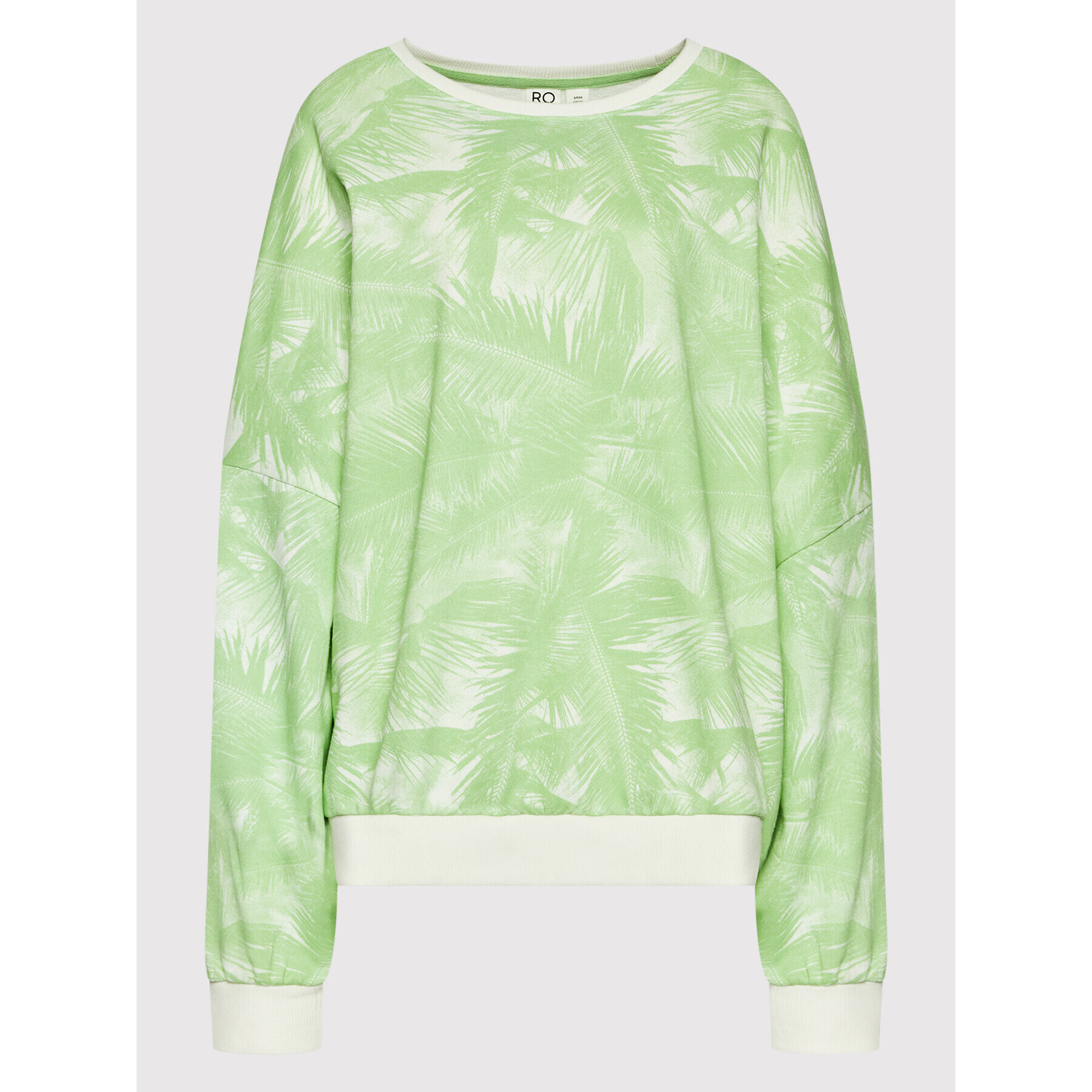 Roxy Суитшърт Bright Sunshine ARJFT04031 Зелен Oversize - Pepit.bg