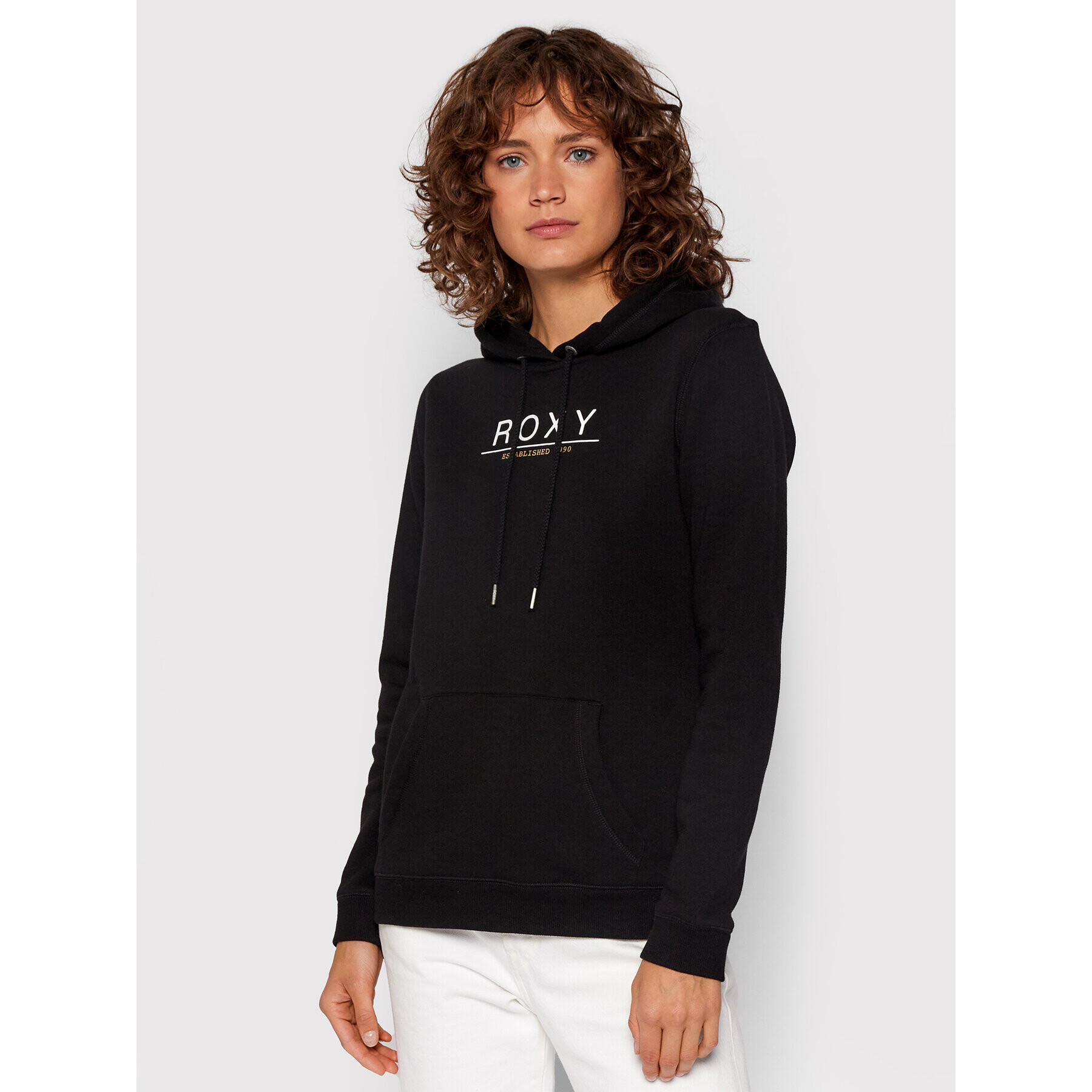 Roxy Суитшърт Day Breaks Brushed ERJFT04483 Черен Regular Fit - Pepit.bg