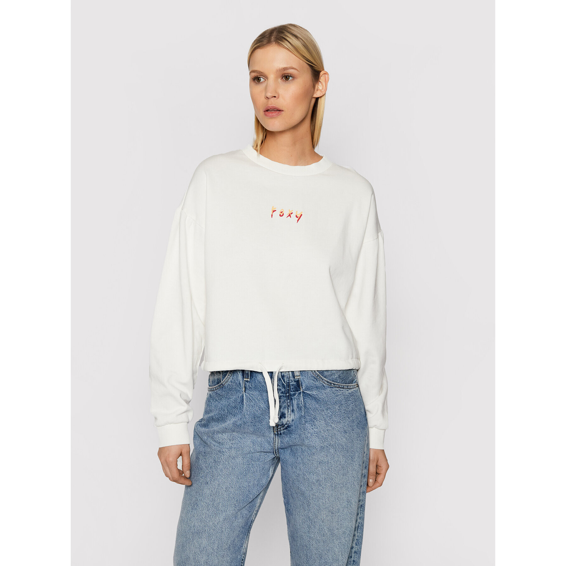 Roxy Суитшърт Days Go ERJFT04482 Бял Regular Fit - Pepit.bg
