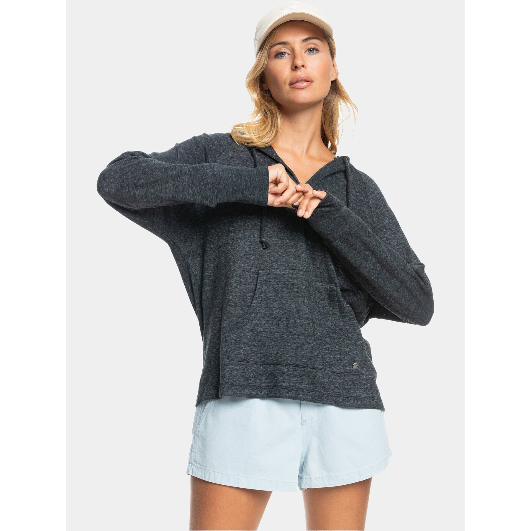 Roxy Суитшърт Dstination Surf Kttp ERJKT03928 Сив Regular Fit - Pepit.bg