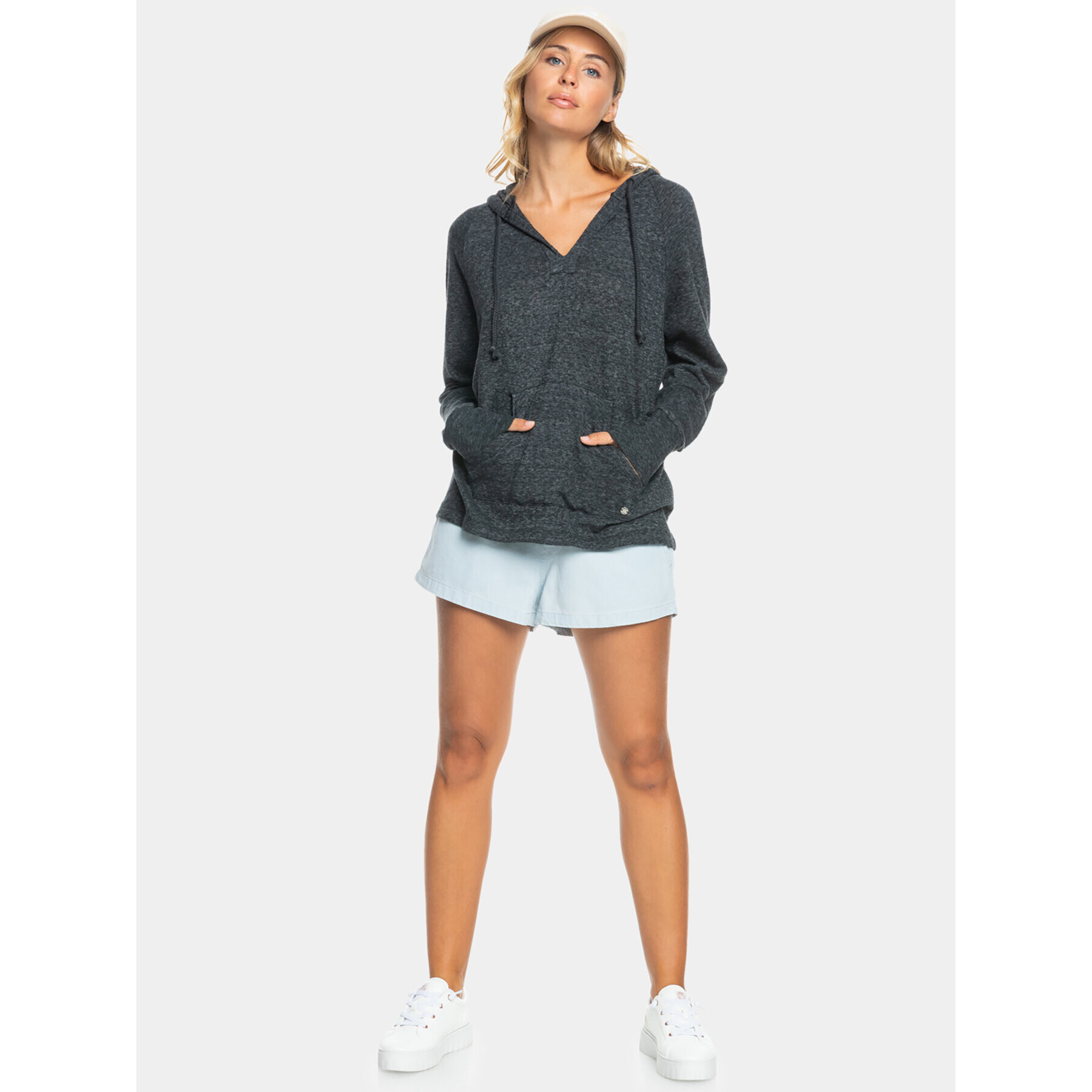 Roxy Суитшърт Dstination Surf Kttp ERJKT03928 Сив Regular Fit - Pepit.bg