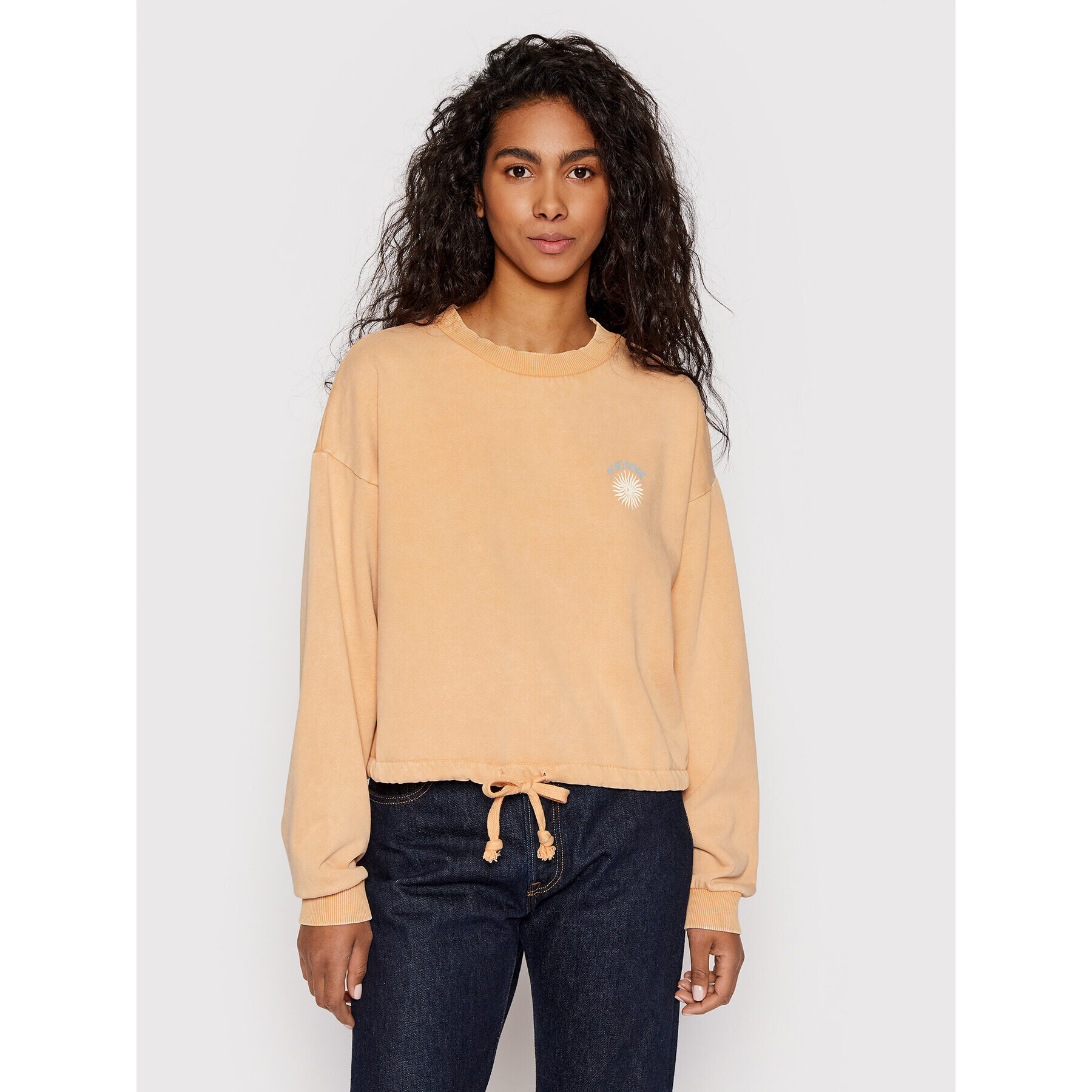 Roxy Суитшърт Feeling Salty ERJFT04544 Оранжев Relaxed Fit - Pepit.bg
