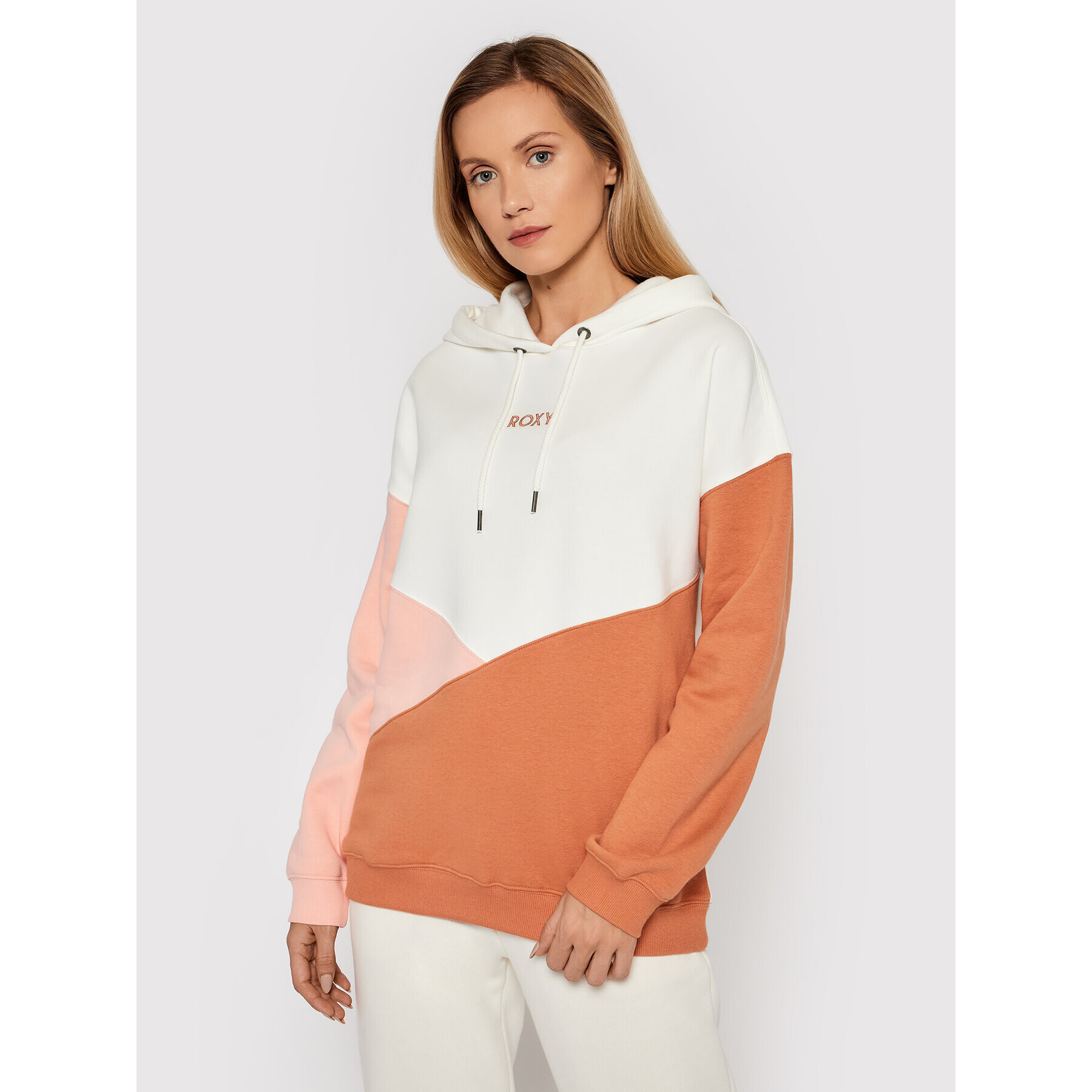 Roxy Суитшърт Hitch A Ride ERJFT04472 Бял Regular Fit - Pepit.bg