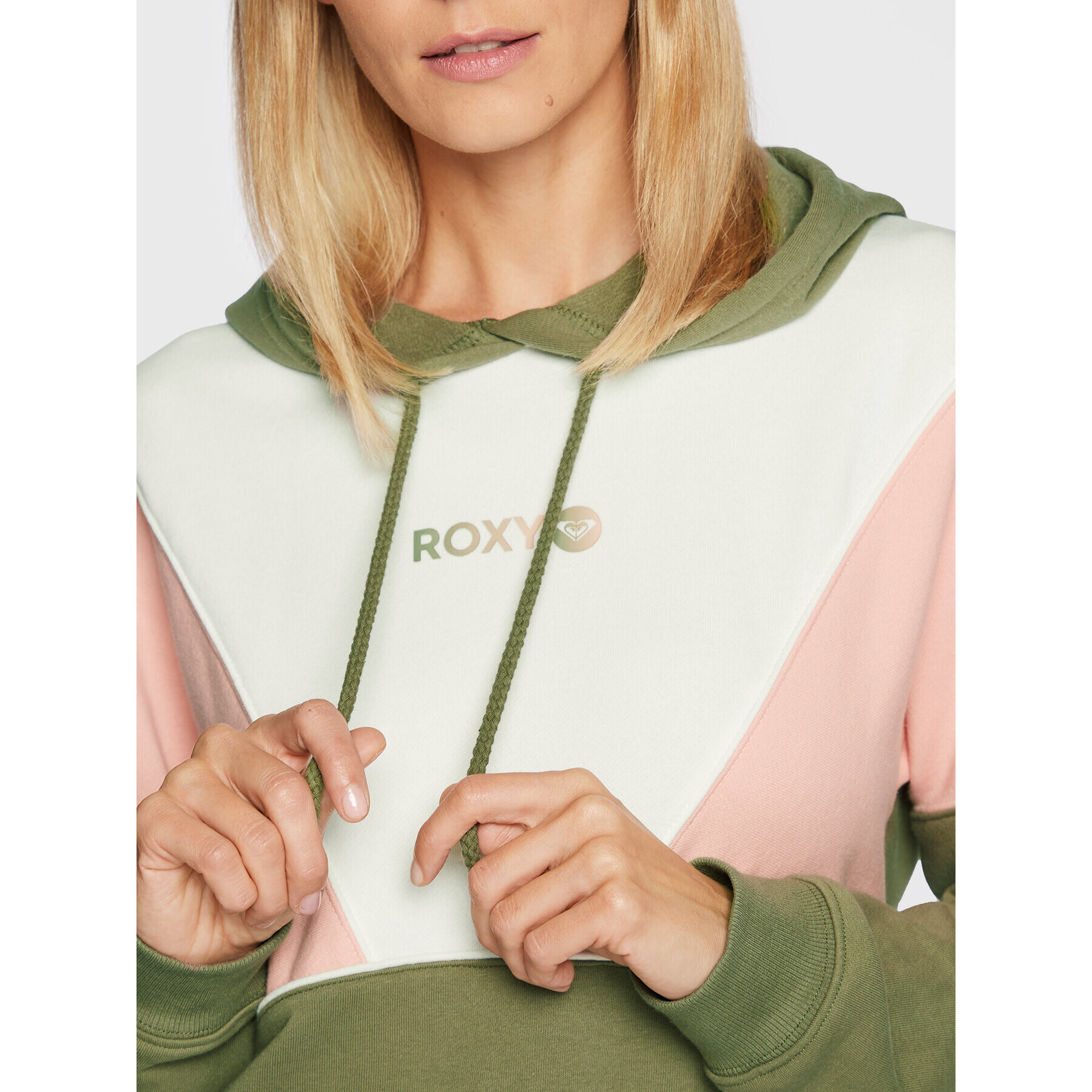 Roxy Суитшърт Lets Get Going ERJFT04591 Зелен Relaxed Fit - Pepit.bg