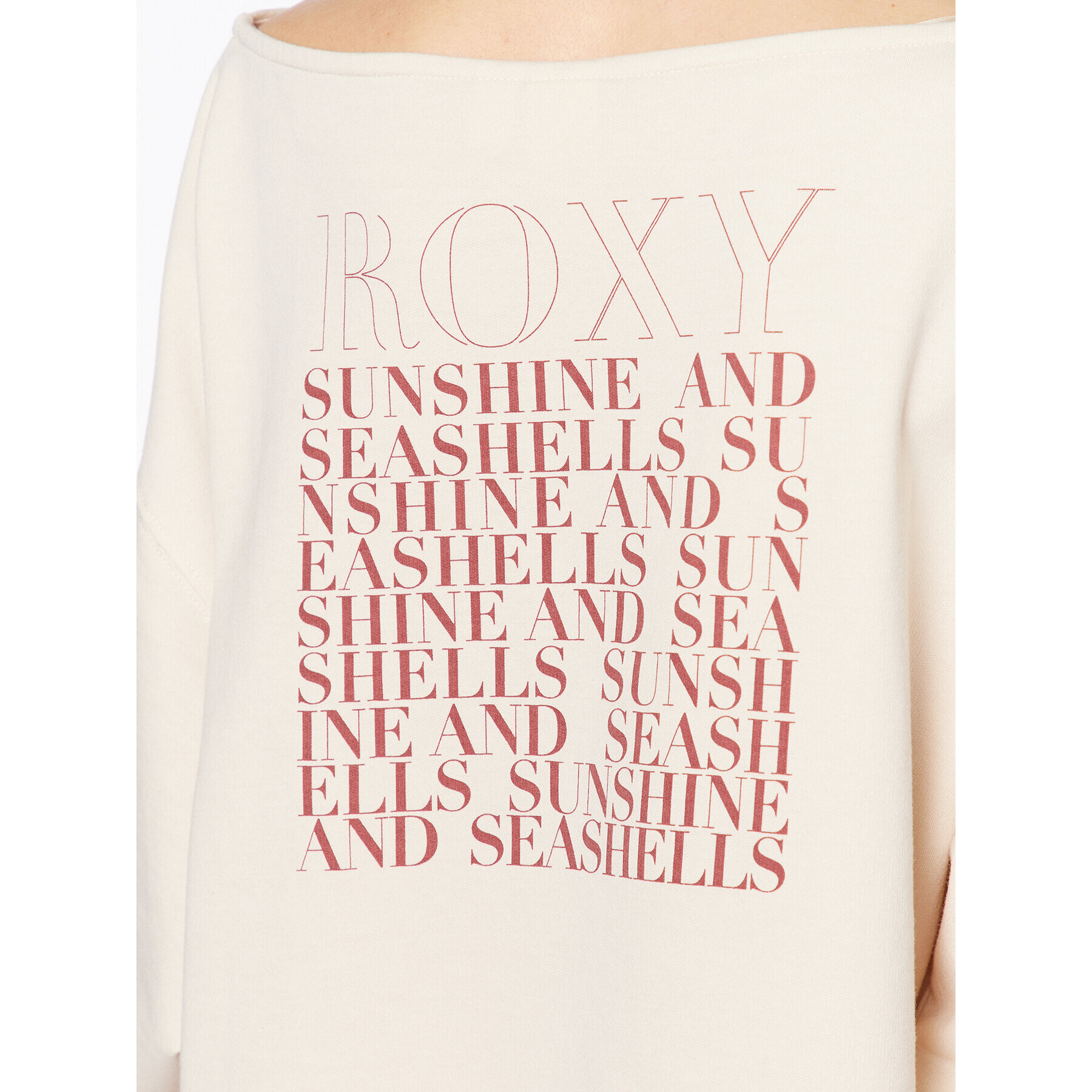 Roxy Суитшърт Next Set ERJFT04701 Бежов Relaxed Fit - Pepit.bg