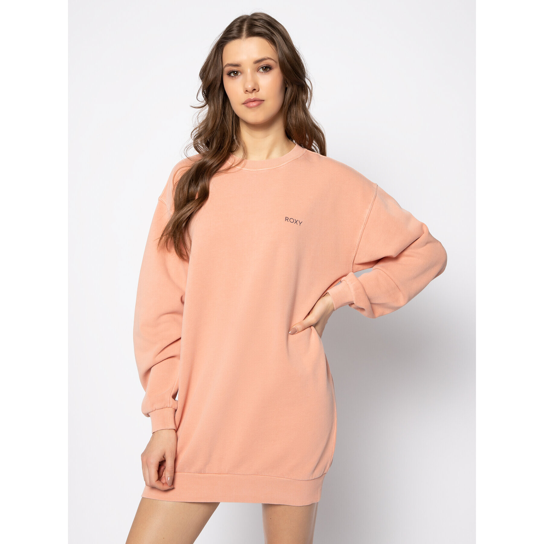 Roxy Суитшърт Secret Break ERJFT04162 Оранжев Relaxed Fit - Pepit.bg