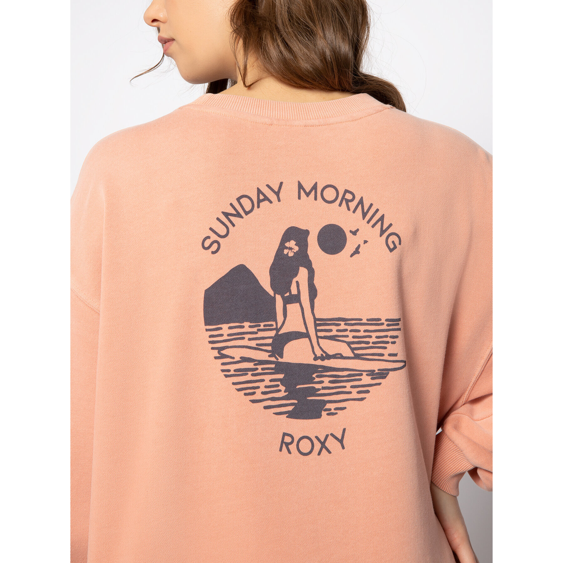Roxy Суитшърт Secret Break ERJFT04162 Оранжев Relaxed Fit - Pepit.bg
