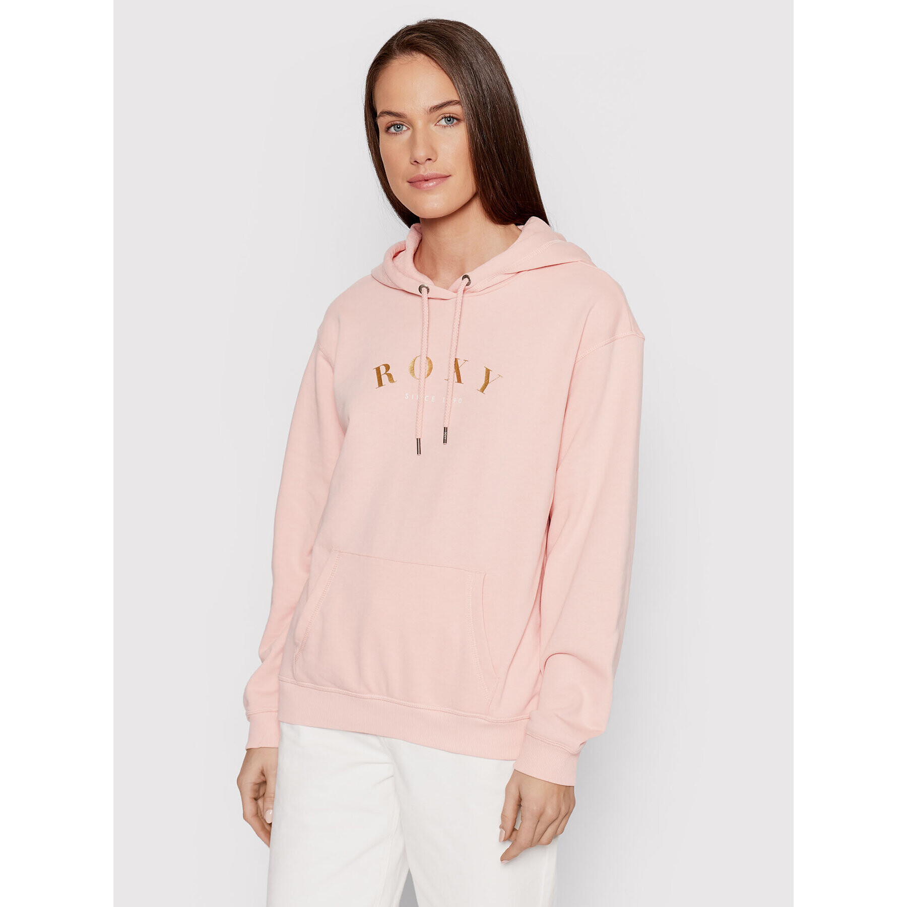 Roxy Суитшърт Surf Stoked ERJFT04535 Розов Relaxed Fit - Pepit.bg