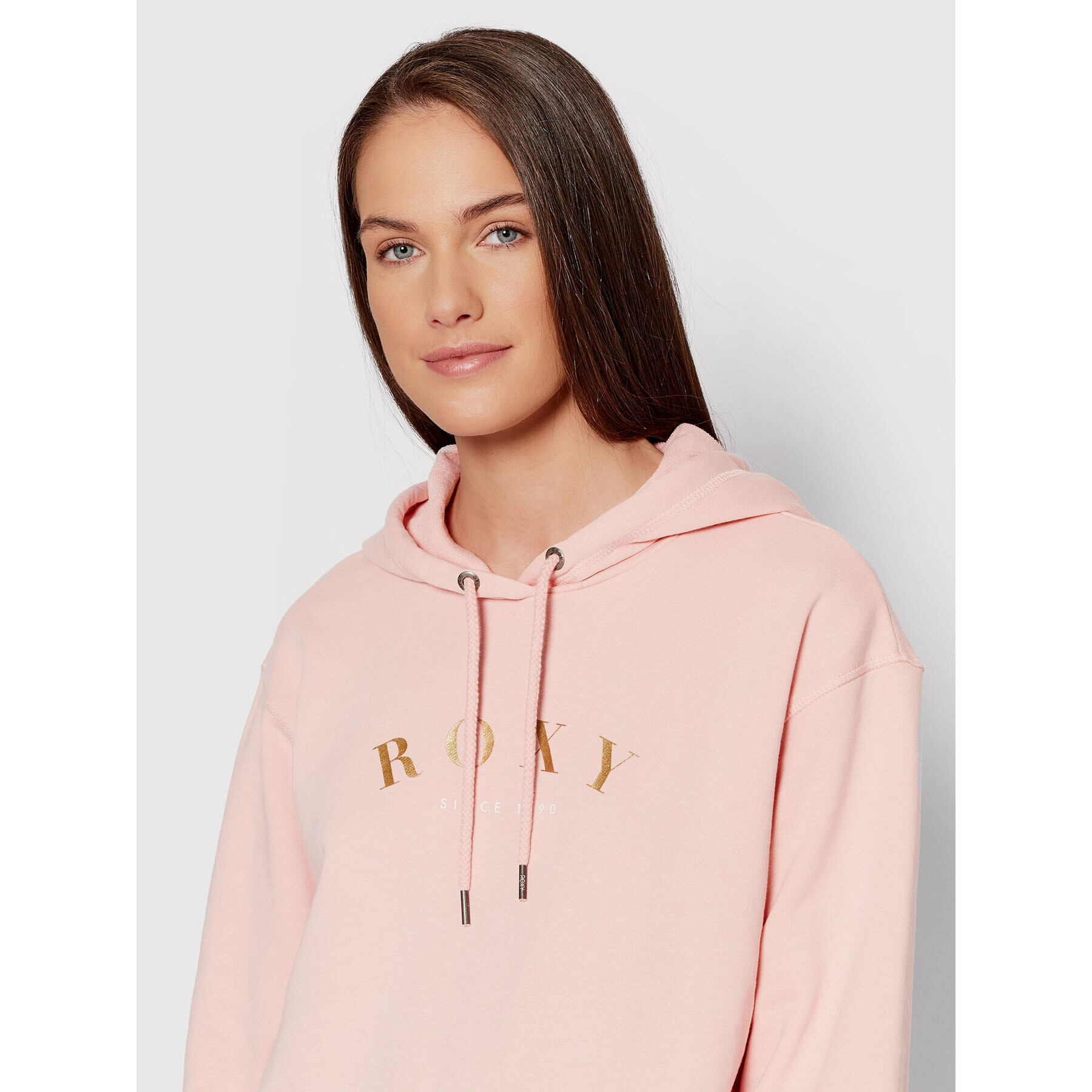 Roxy Суитшърт Surf Stoked ERJFT04535 Розов Relaxed Fit - Pepit.bg