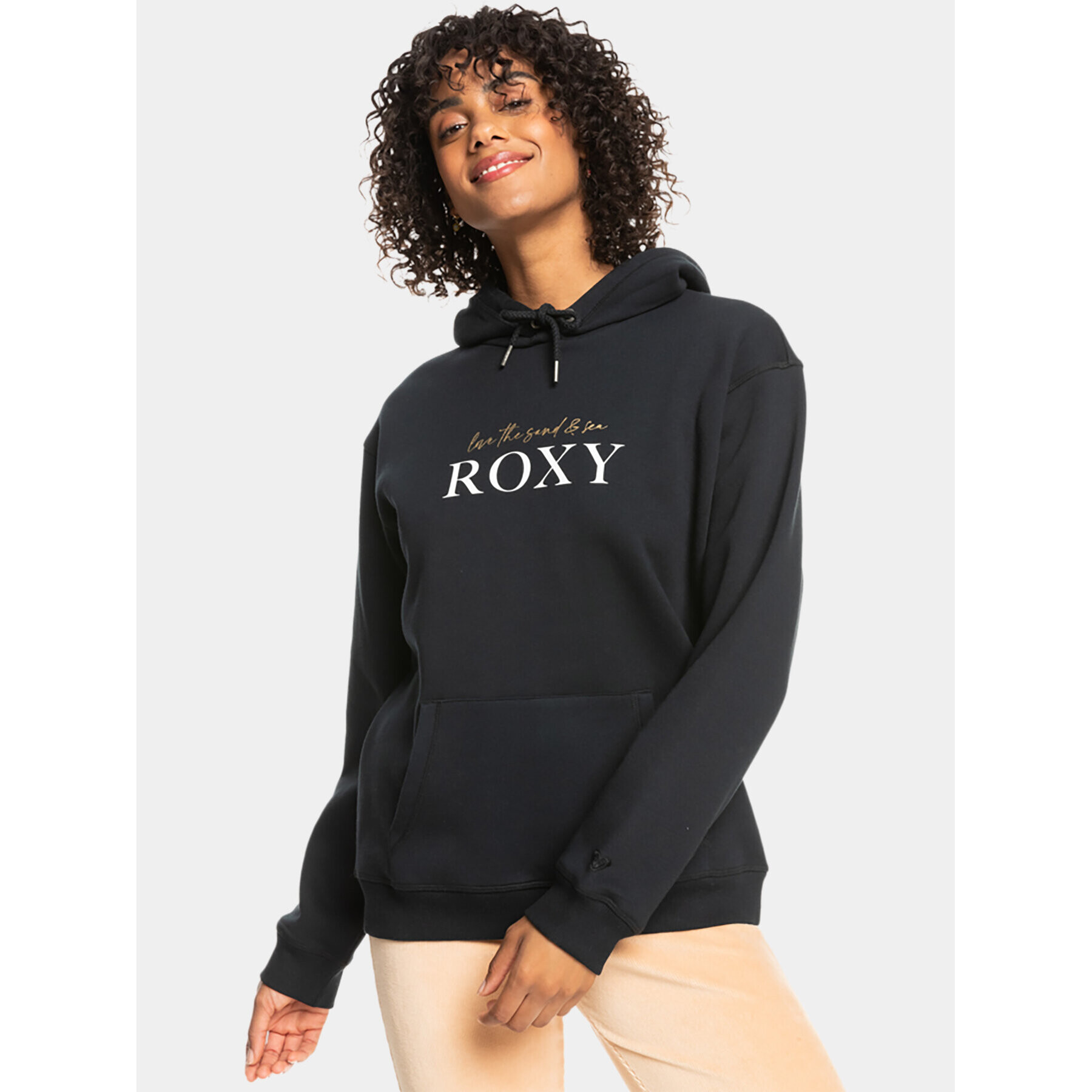 Roxy Суитшърт Surfstokhoodbru Otlr ERJFT04740 Сив Regular Fit - Pepit.bg