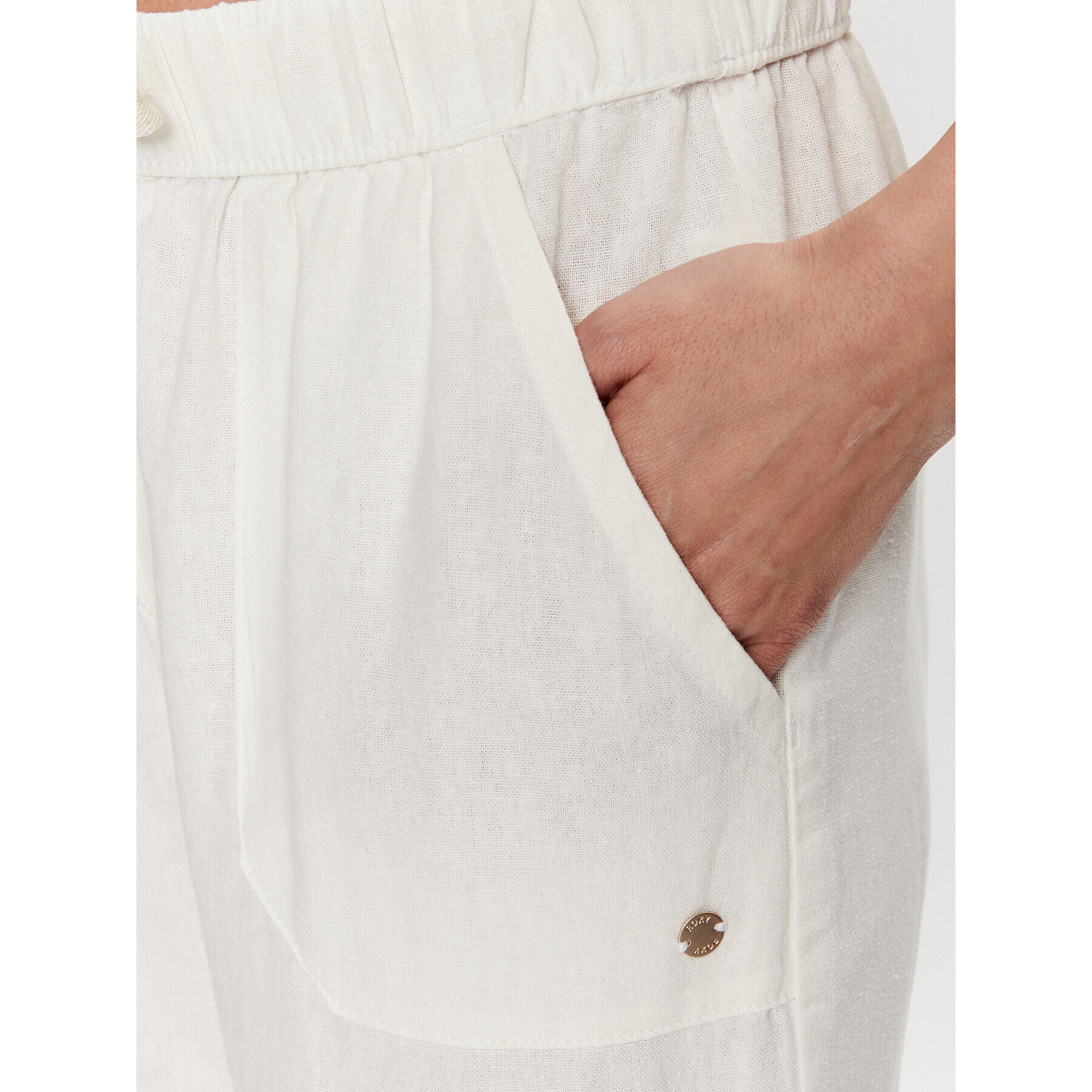 Roxy Текстилни панталони ERJNP03294 Бял Regular Fit - Pepit.bg