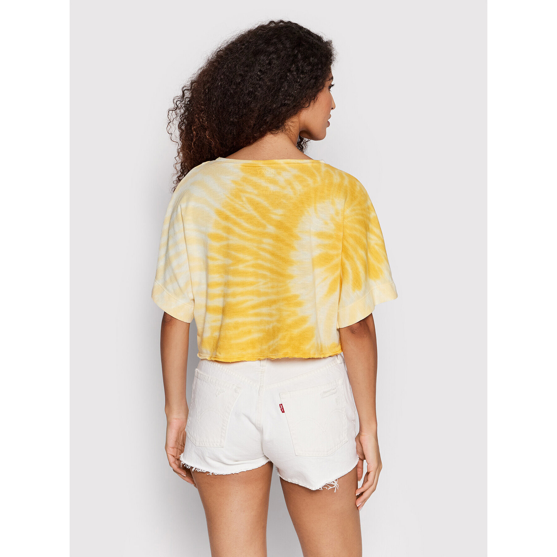 Roxy Тишърт Aloha Day ARJZT06981 Жълт Oversize - Pepit.bg