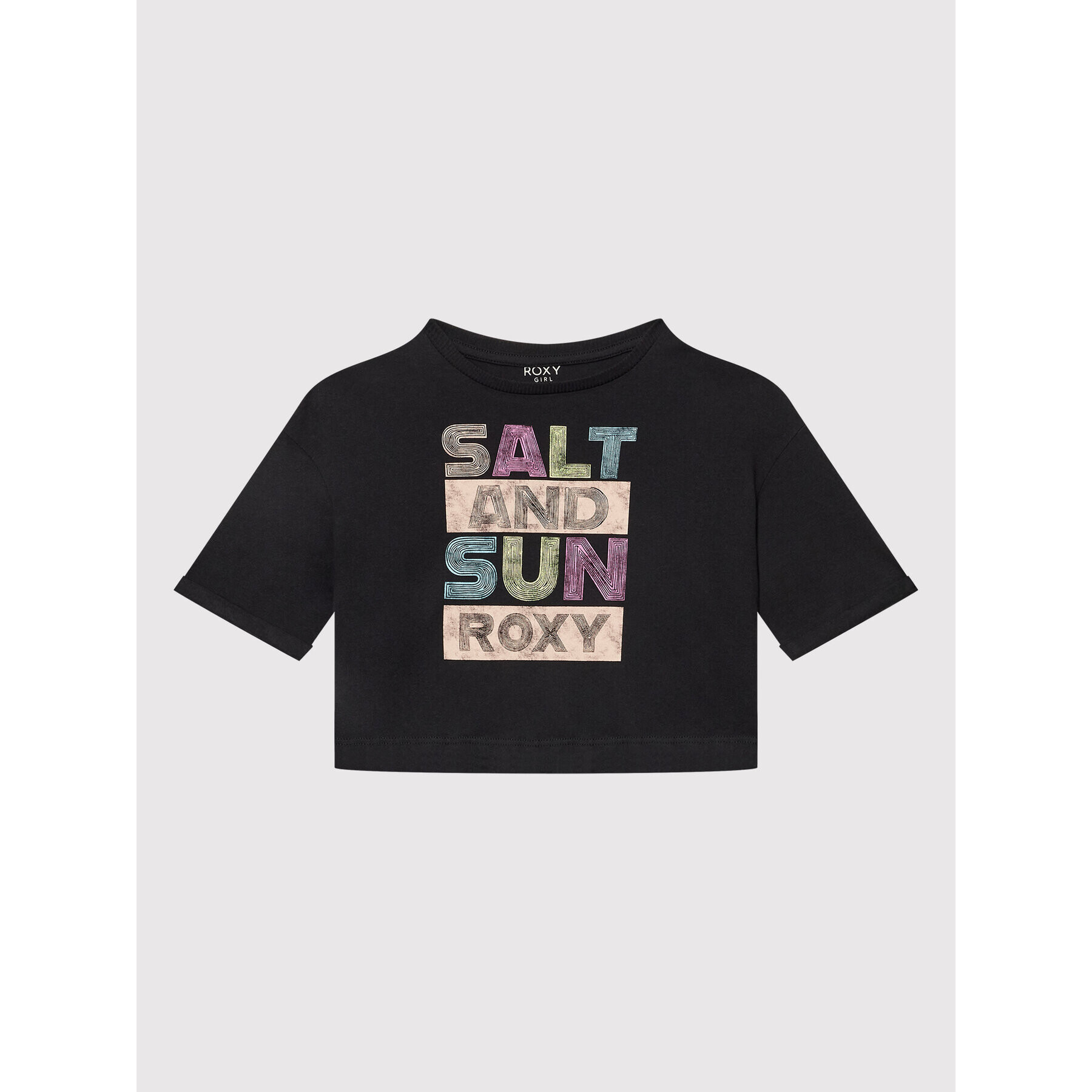 Roxy Тишърт Call You Mine ERGZT03861 Черен Regular Fit - Pepit.bg