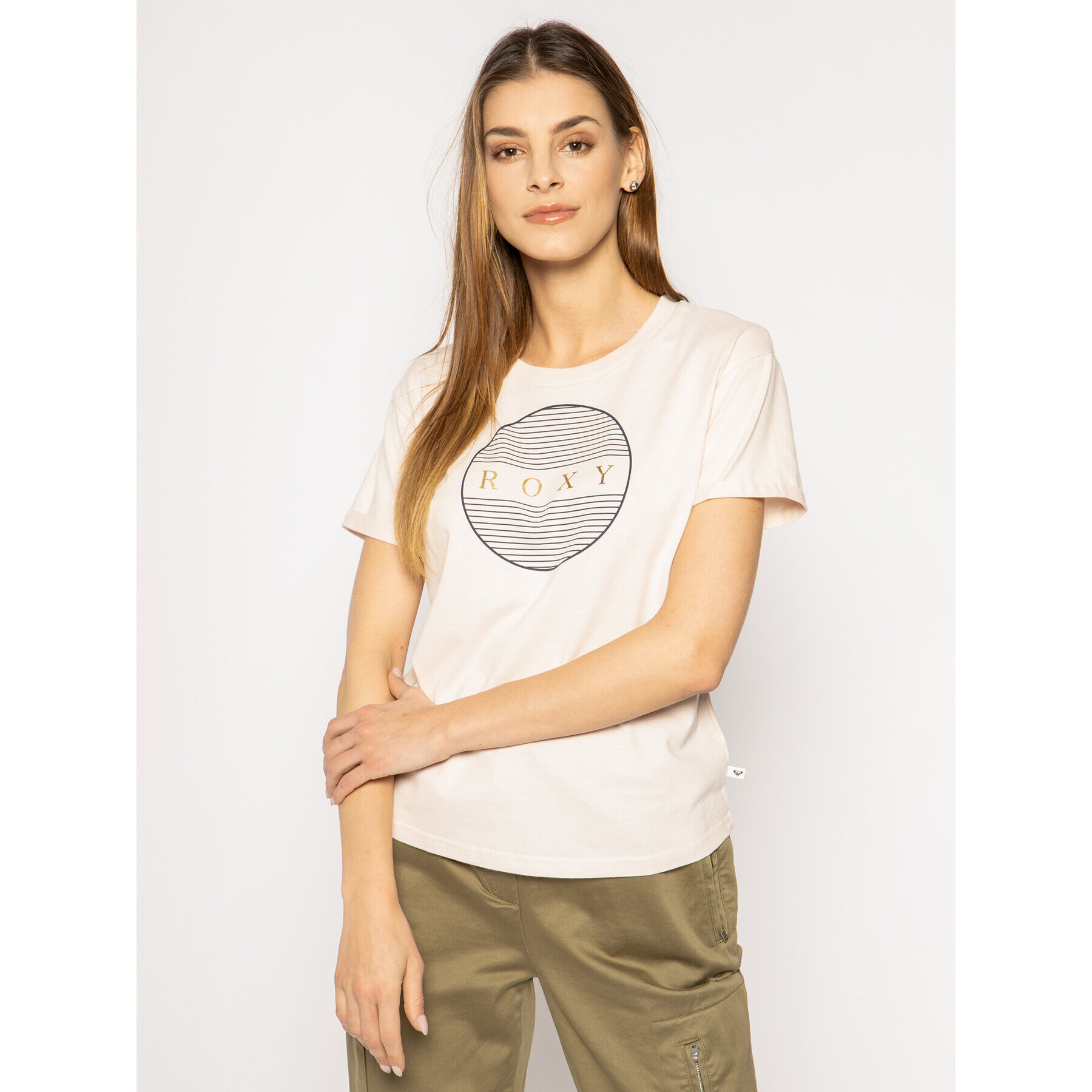 Roxy Тишърт Epic Afternoon ERJZT04809 Розов Regular Fit - Pepit.bg
