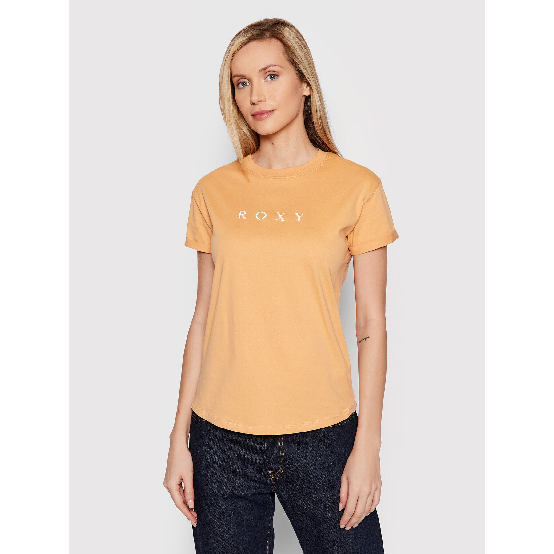 Roxy Тишърт Epic Afternoon ERJZT05385 Оранжев Regular Fit - Pepit.bg