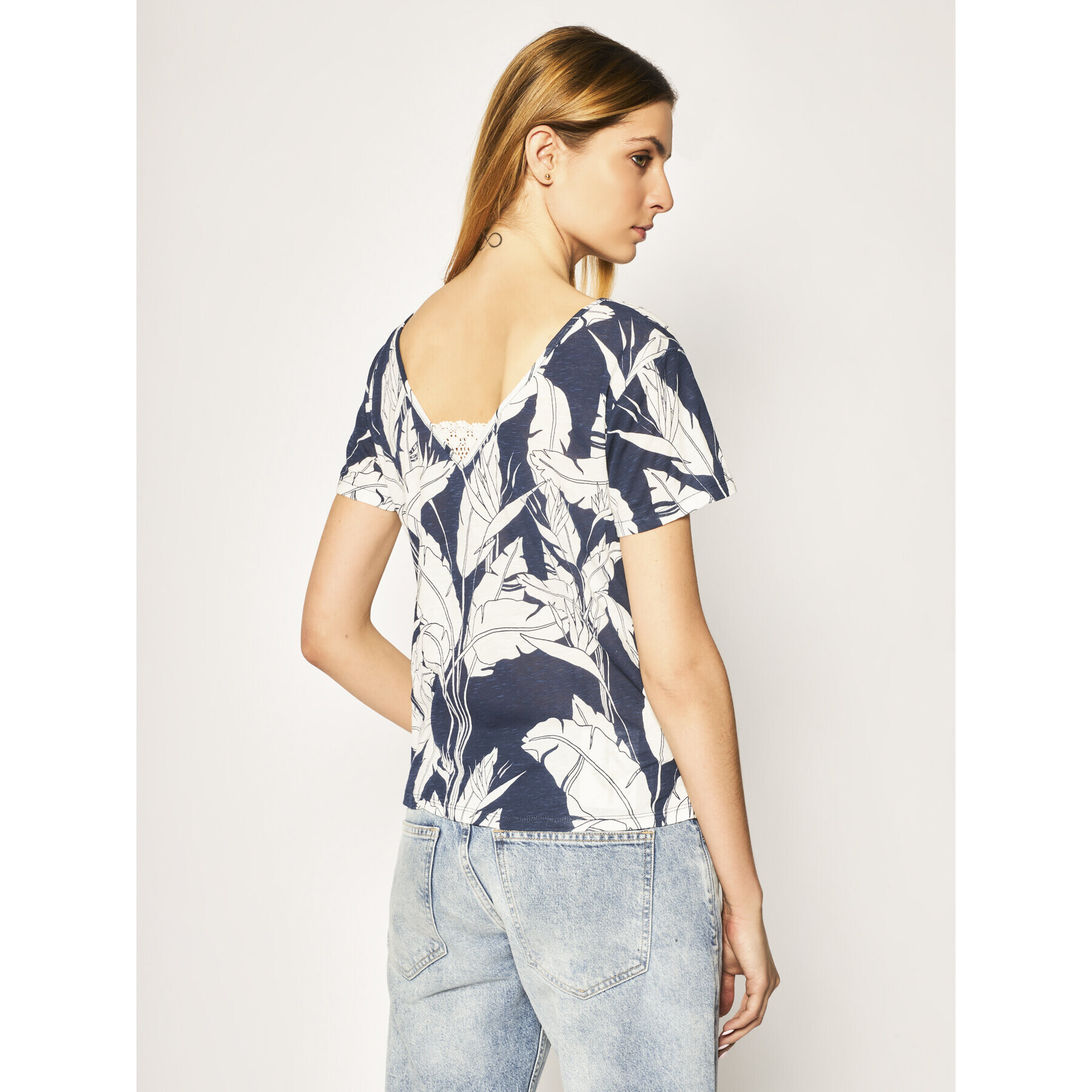 Roxy Тишърт ERJKT03662 Тъмносин Regular Fit - Pepit.bg