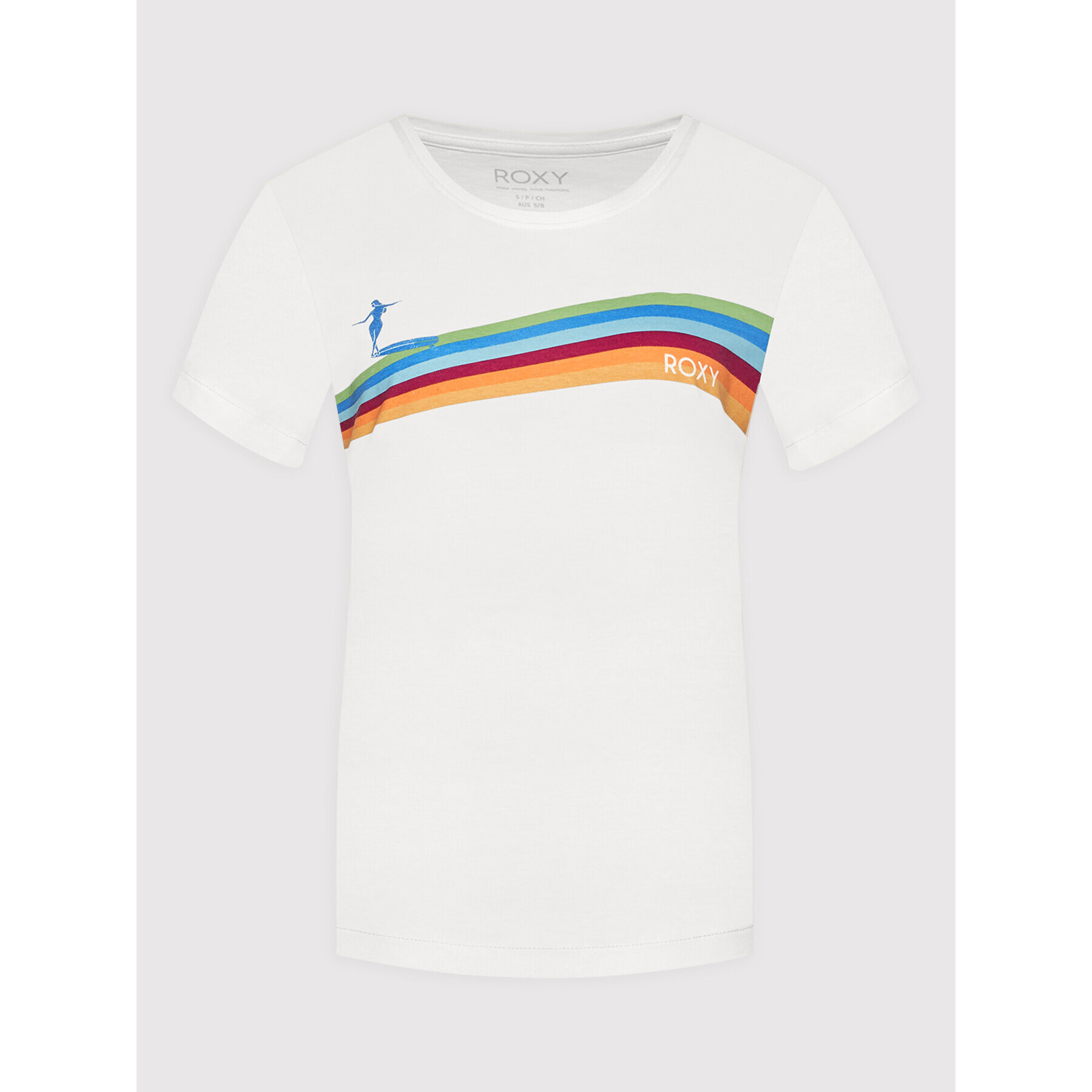 Roxy Тишърт Mum Thoughts ERJZT05338 Бял Regular Fit - Pepit.bg