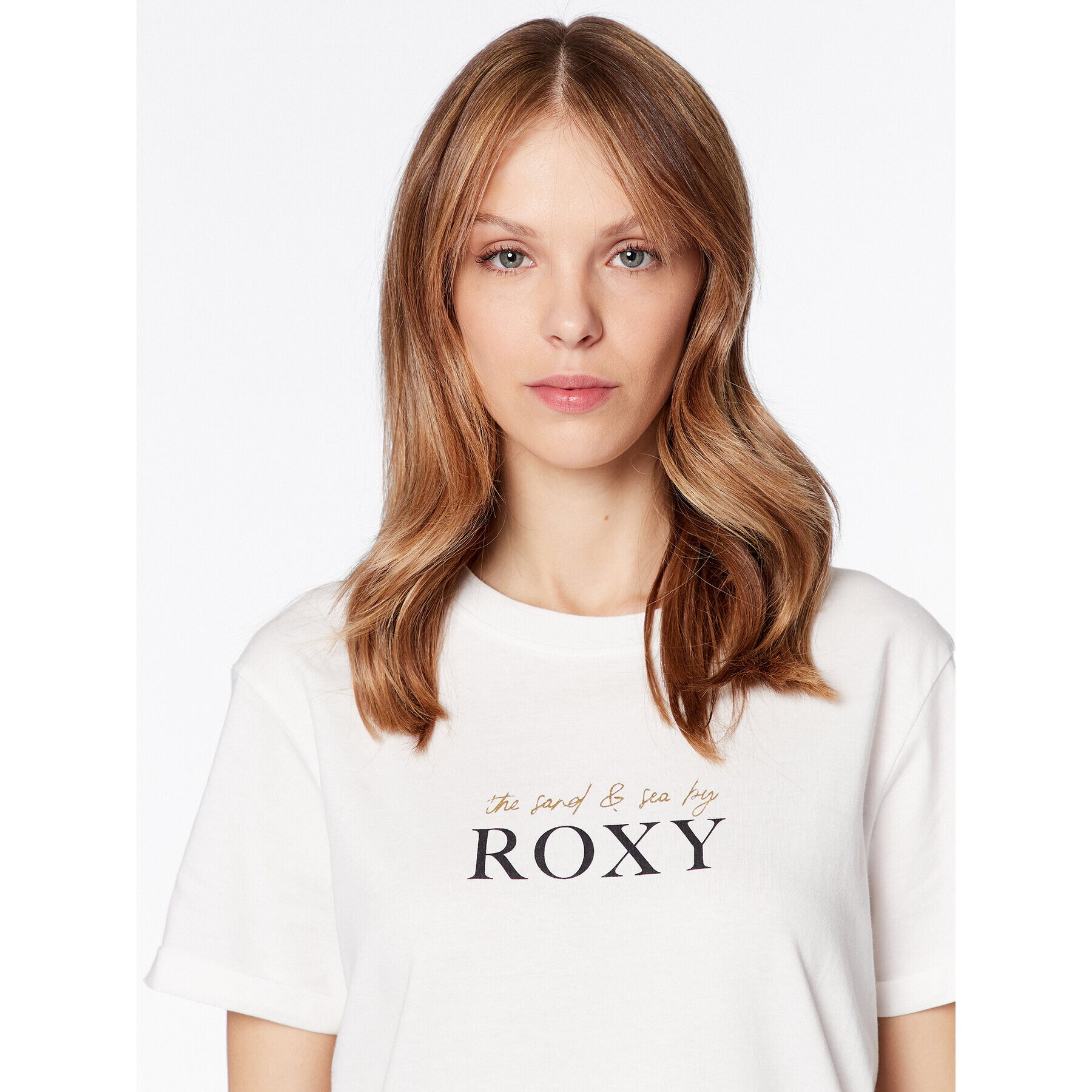 Roxy Тишърт Noon Ocean ERJZT05490 Бял Regular Fit - Pepit.bg