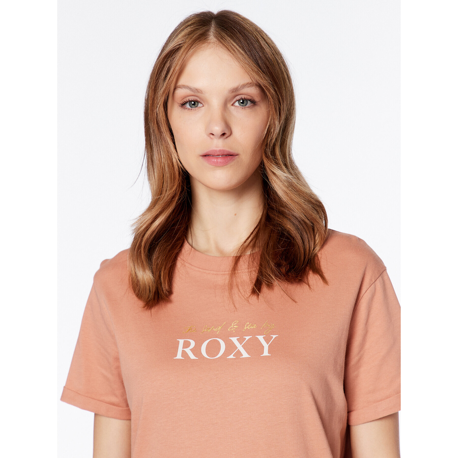 Roxy Тишърт Noon Ocean ERJZT05490 Оранжев Regular Fit - Pepit.bg