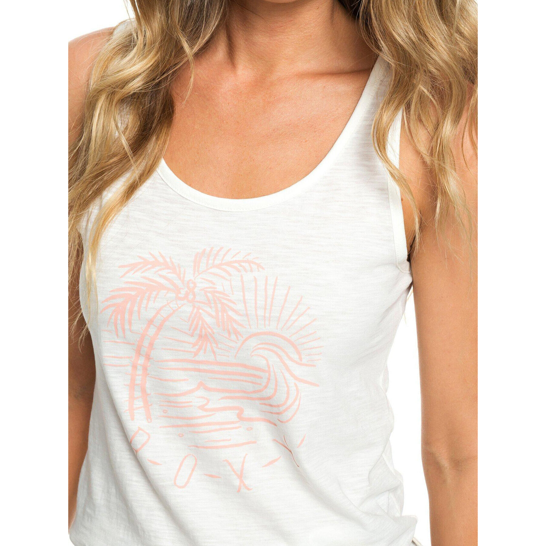 Roxy Топ ERJZT04473 Бял Regular Fit - Pepit.bg