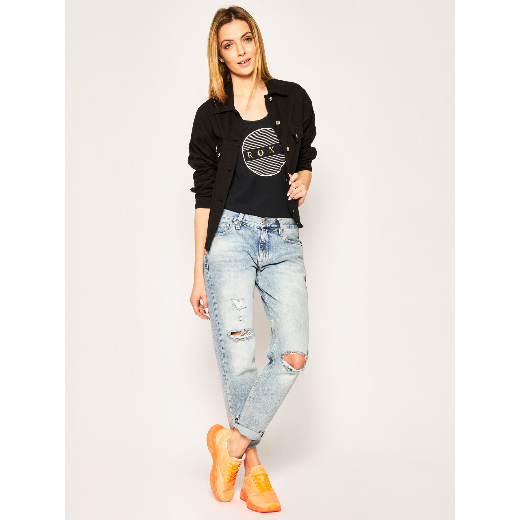 Roxy Топ ERJZT04806 Черен Regular Fit - Pepit.bg