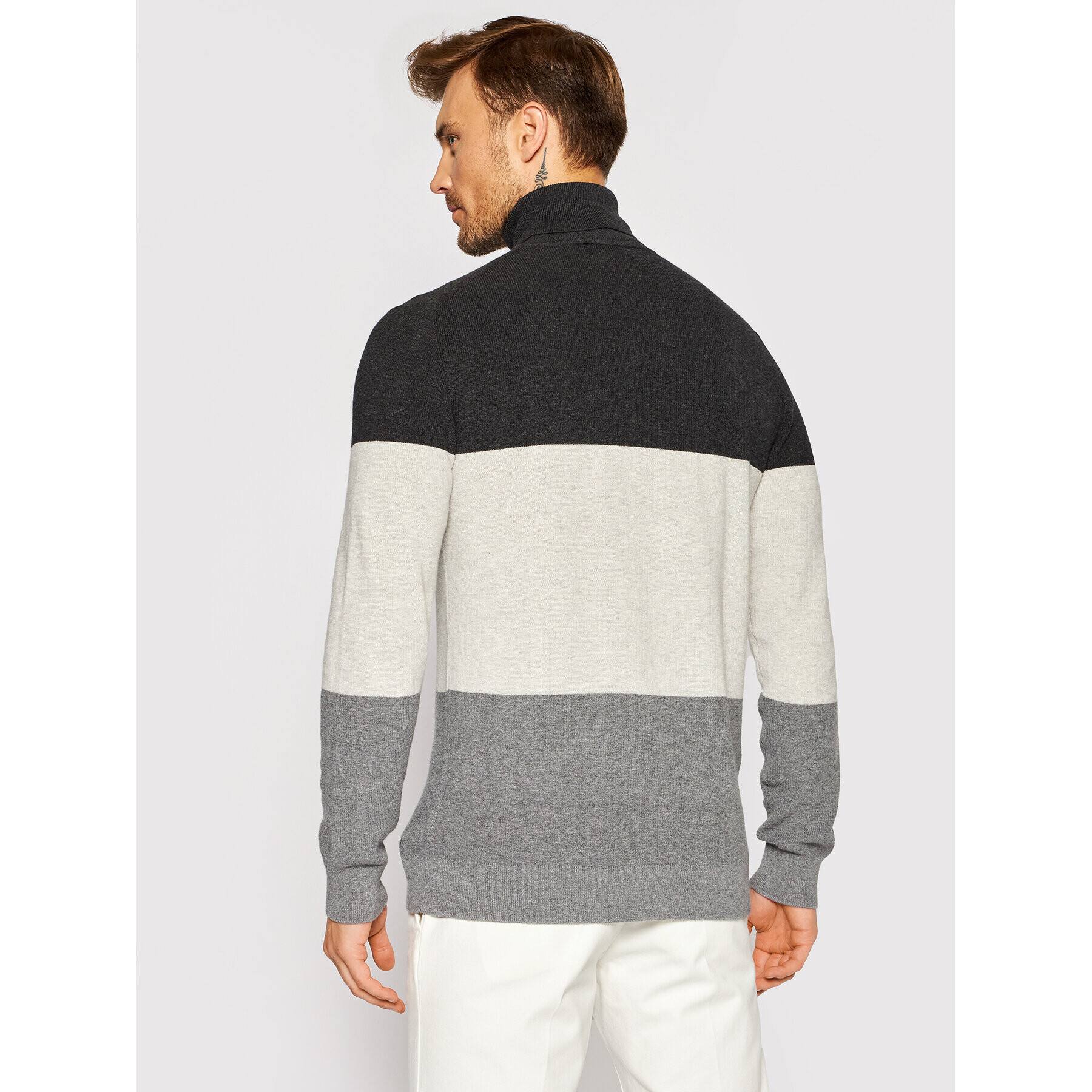 Roy Robson Поло 5857-91 Сив Slim Fit - Pepit.bg