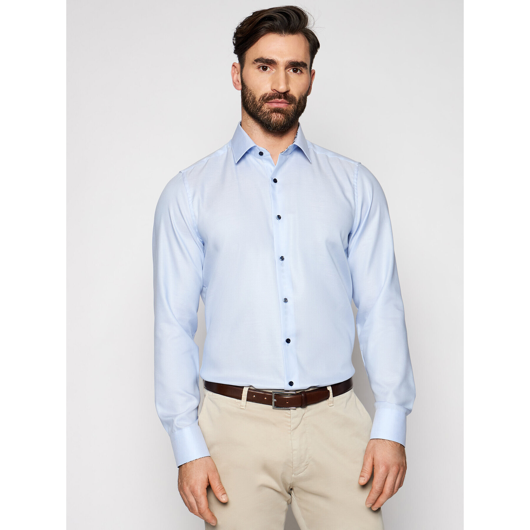 Roy Robson Риза 1237-80 Син Slim Fit - Pepit.bg