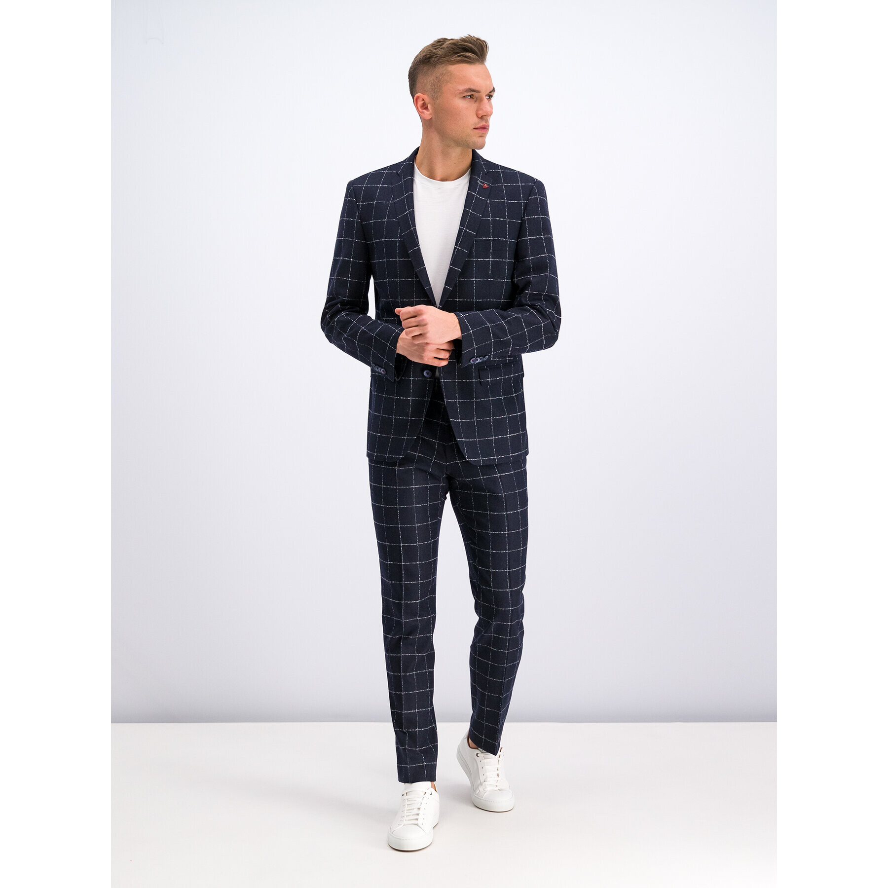 Roy Robson Текстилни панталони 240-01 Тъмносин Slim Fit - Pepit.bg