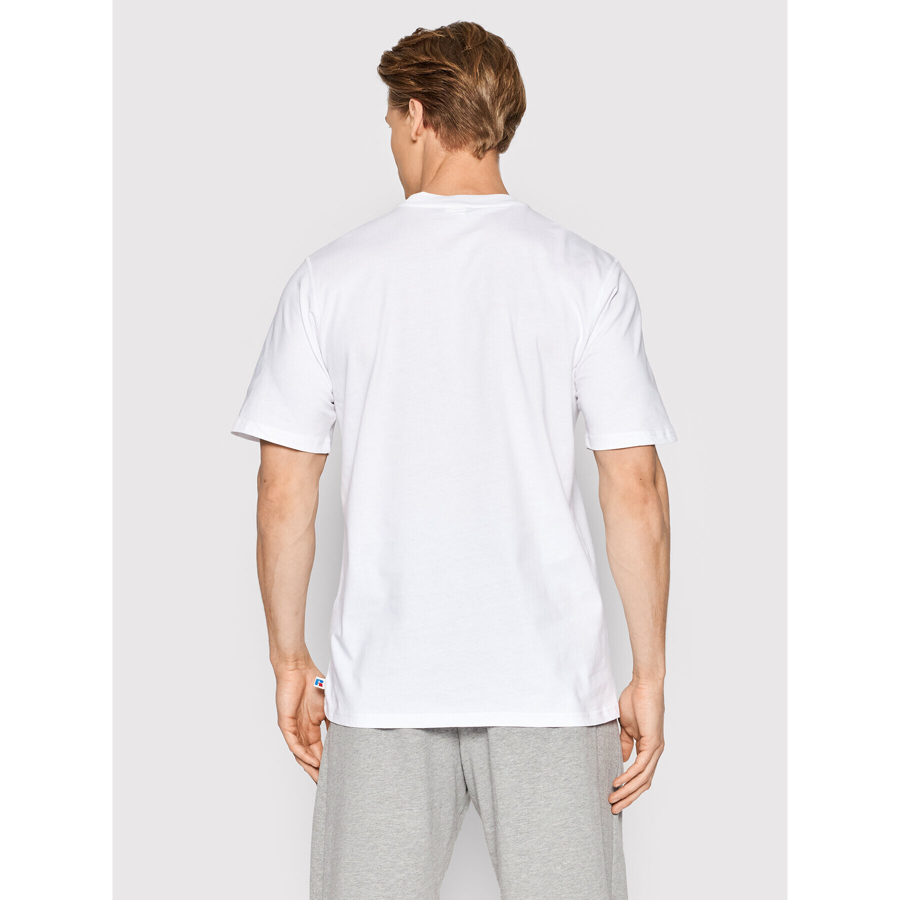 Russell Athletic Тишърт Baseliners E26081 Бял Regular Fit - Pepit.bg